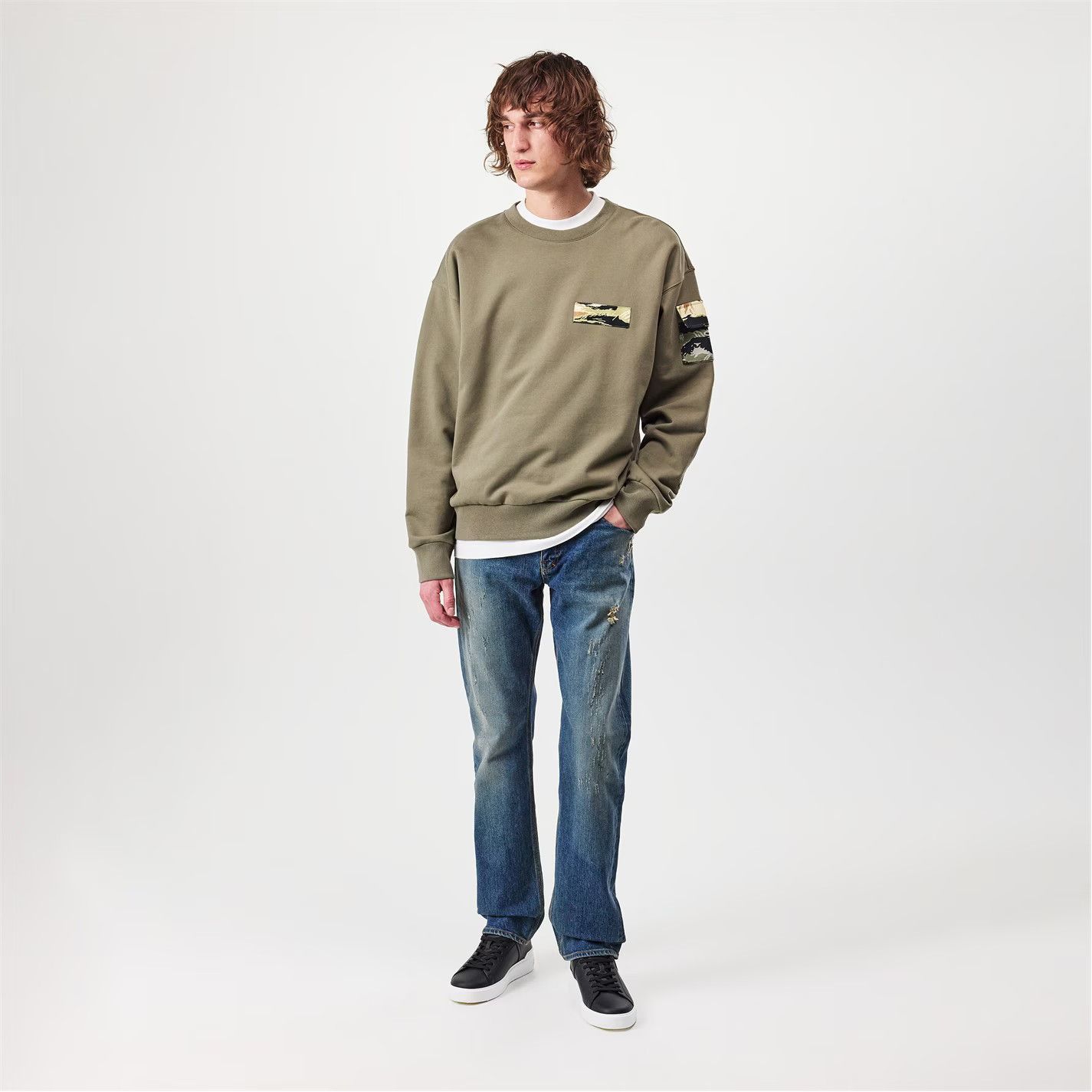 Givenchy o1g2r1mq0426 Camo Sweatshirt in Green Size US L / EU 52-54 / 3 - 4 Thumbnail