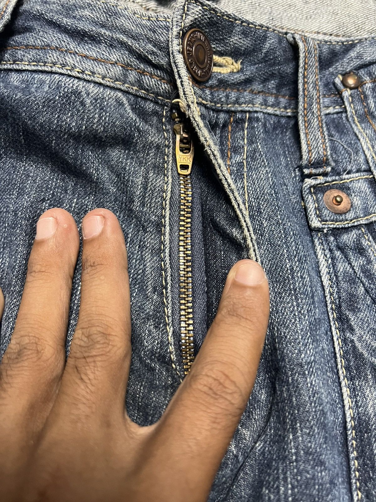 If Six Was Nine Y2K Root Three Style Baggy Jeans (41) Size US 31 - 8 Thumbnail