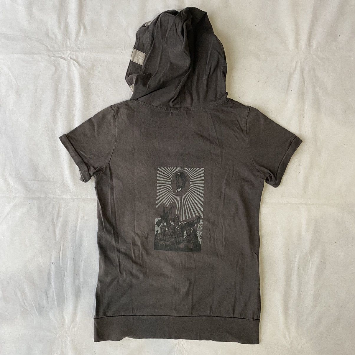 Japanese Brand × Le Grande Bleu (L.G.B.) × PPFM Vintage War Propaganda Distressed Hoodie PPFM LGB Style Tees Size US M / EU 48-50 / 2 - 11 Thumbnail