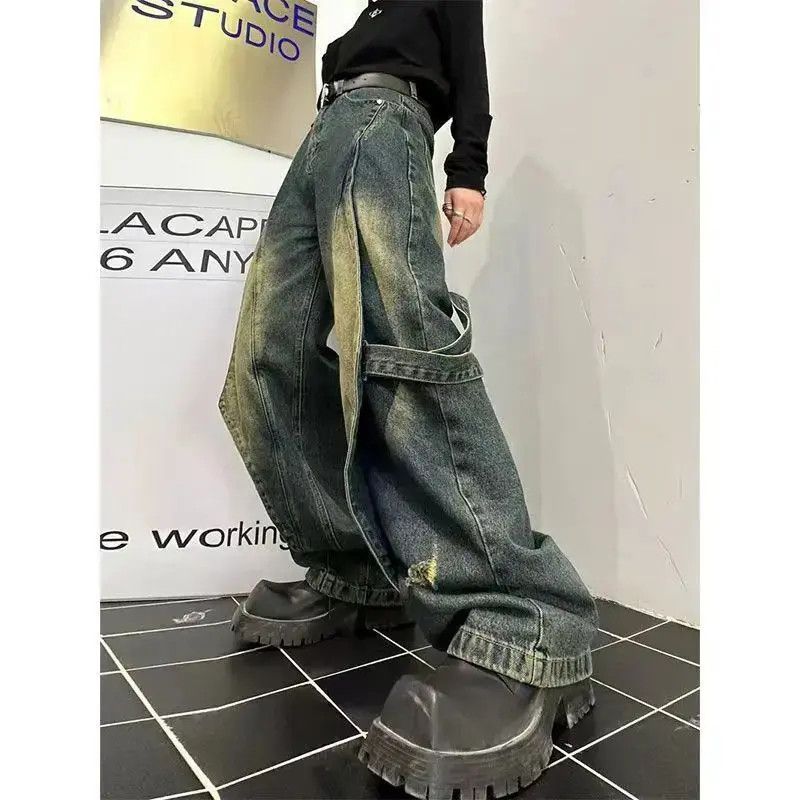 Japanese Brand Gradient Micro Ribbon Patchwork Jeans Size US 30 / EU 46 - 6 Thumbnail