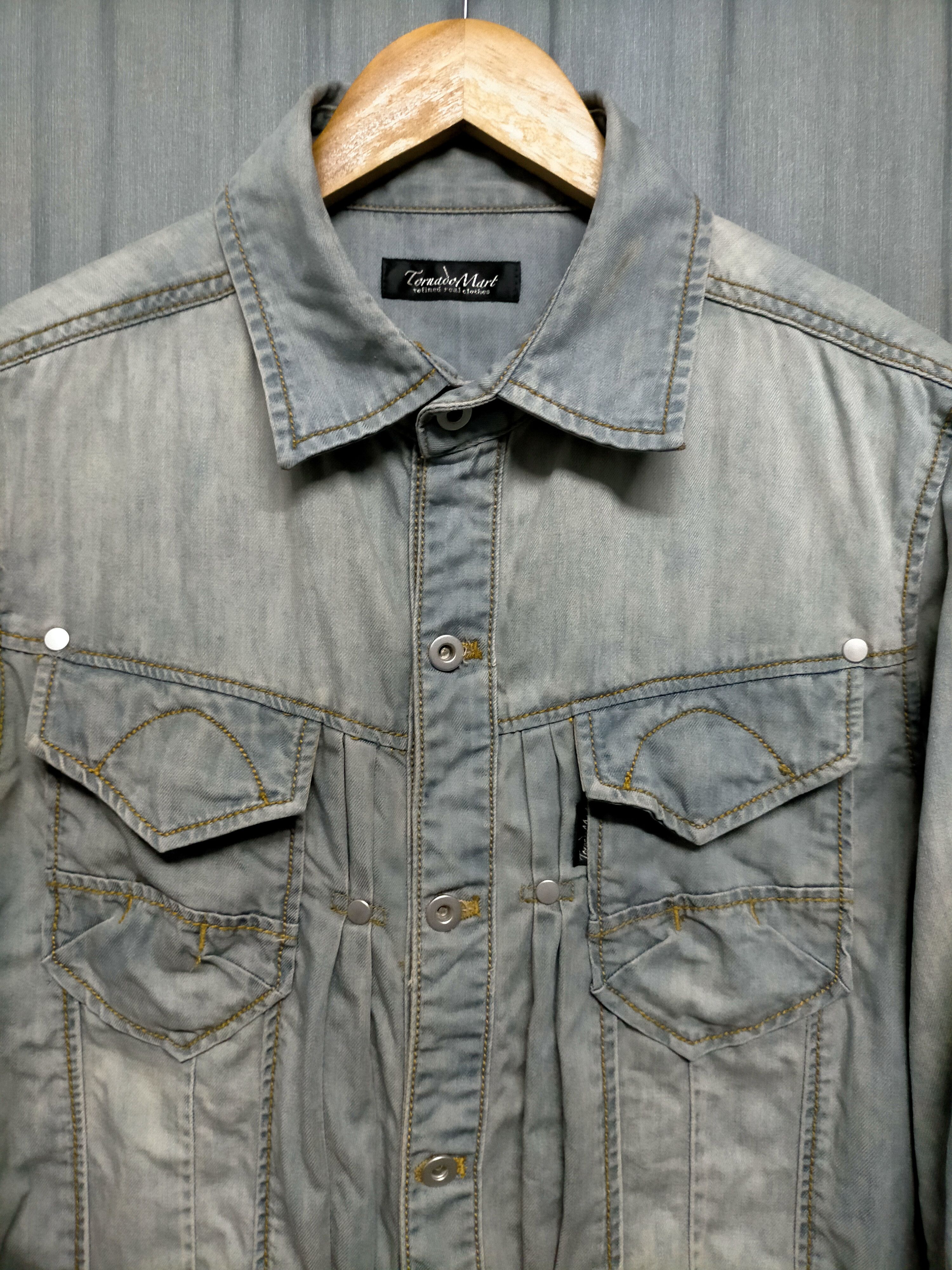 Tornado Mart Tornado Mart 3quarter Sleeve Soft Denim Jacket Size US L / EU 52-54 / 3 - 4 Thumbnail