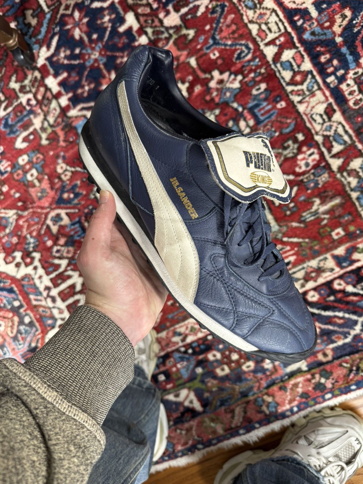 Jil Sander × Puma Puma King x Jil Sander OG Leather Sneakers – RARE OG 1998 Size US 11 / EU 44 - 2 Thumbnail