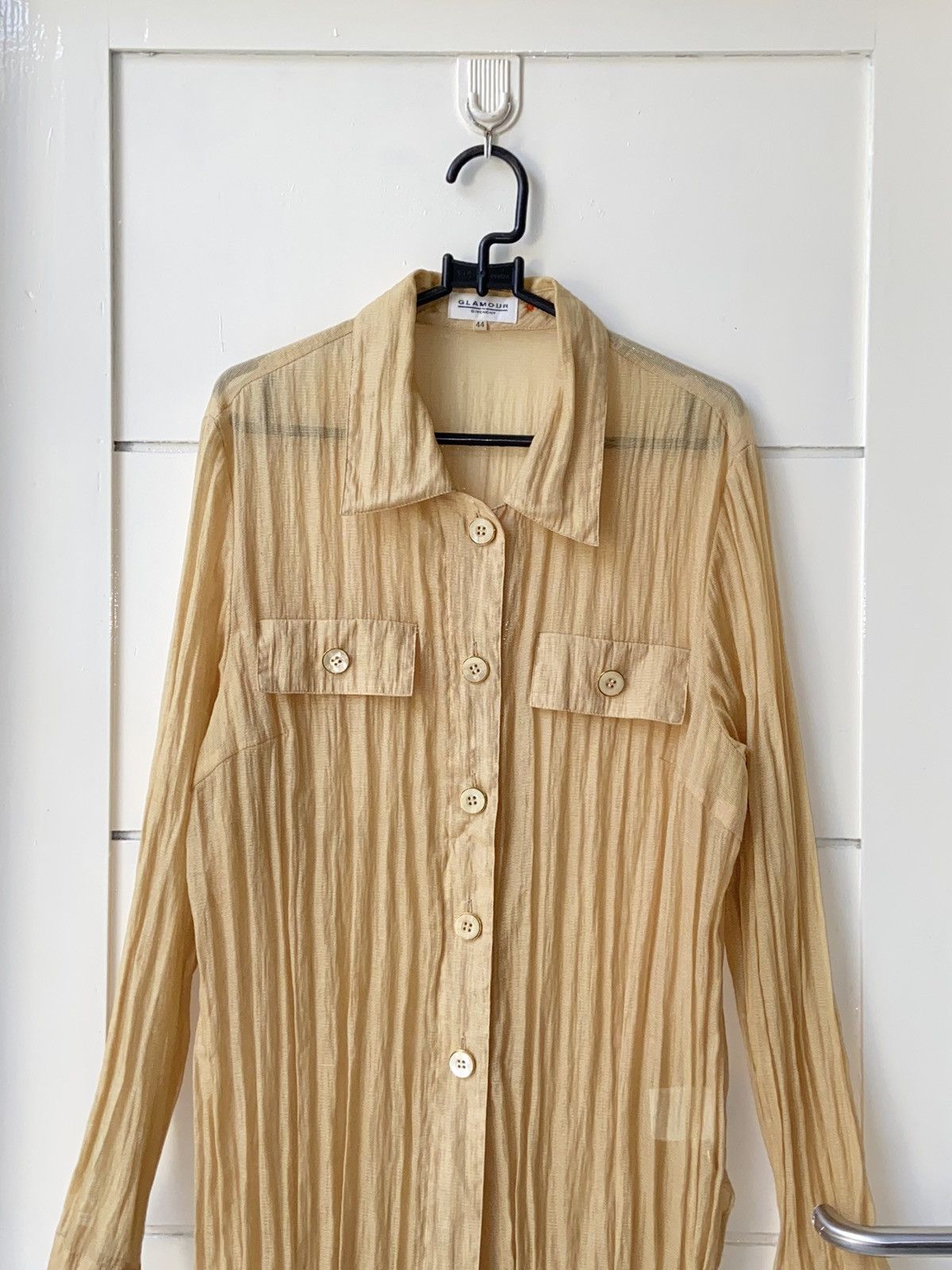 Givenchy GLAMOUR GIVENCHY Gold Mesh Shirt Size US XS / EU 42 / 0 - 2 Thumbnail