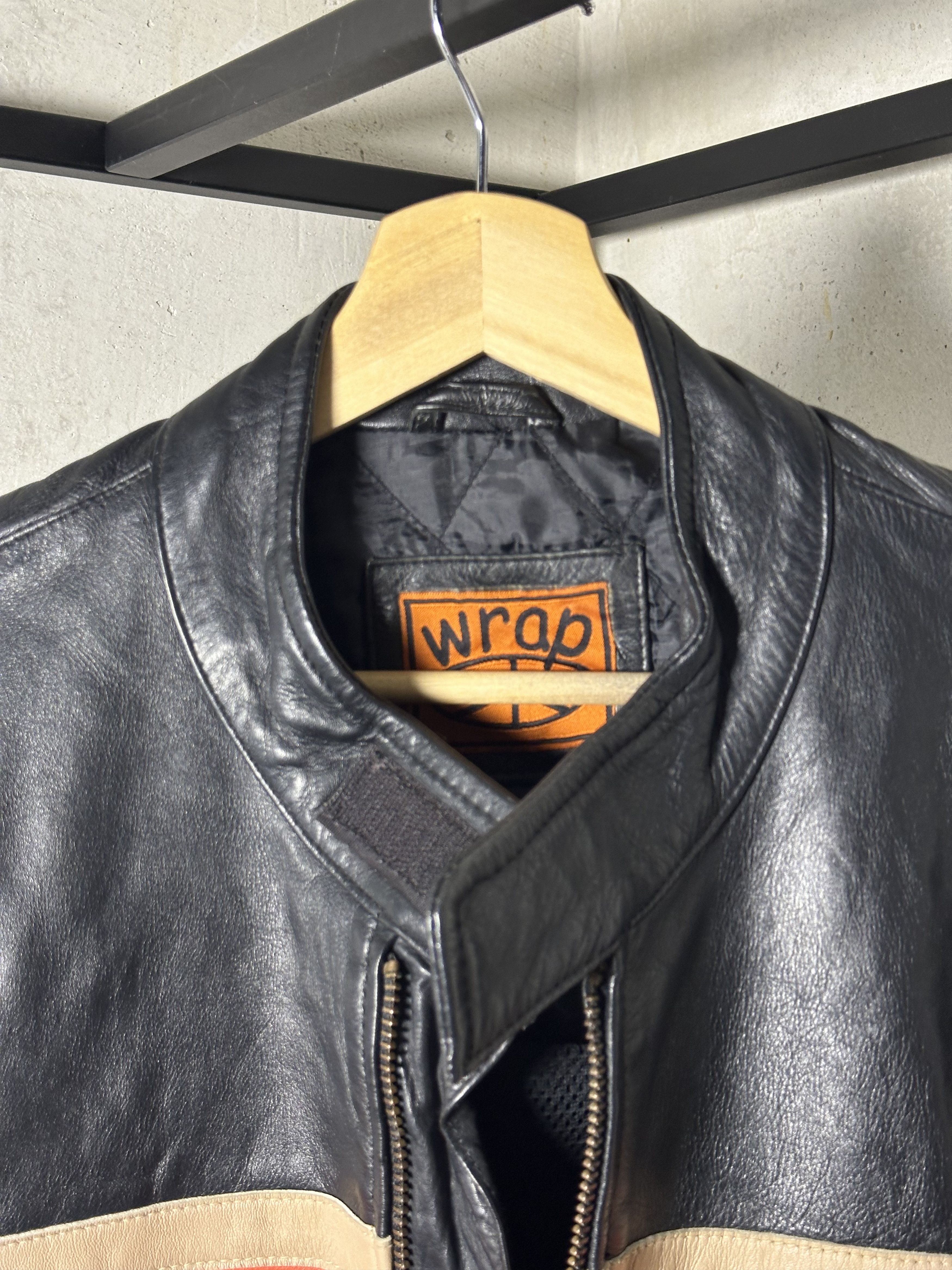 Genuine Leather Wrap Racing Moto Jacket Size US L / EU 52-54 / 3 - 8 Thumbnail
