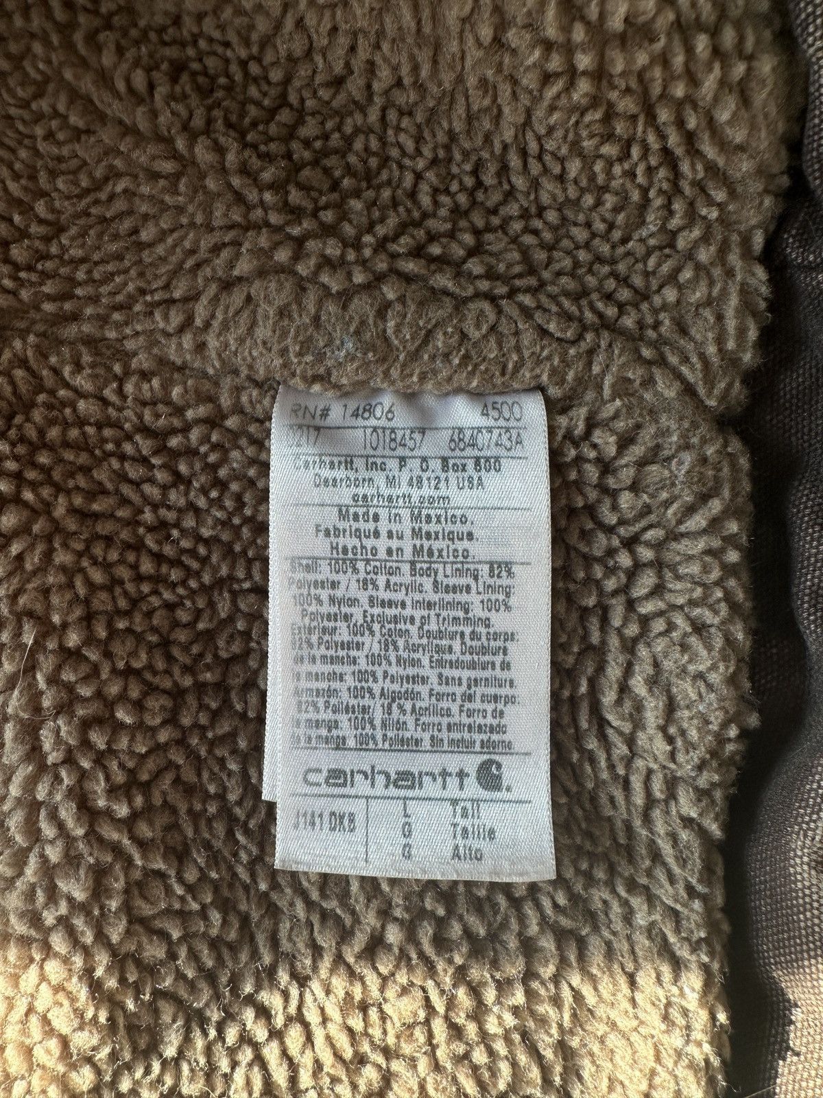 Carhartt Fleece lined vintage carhartt jacket Size US L / EU 52-54 / 3 - 6 Thumbnail