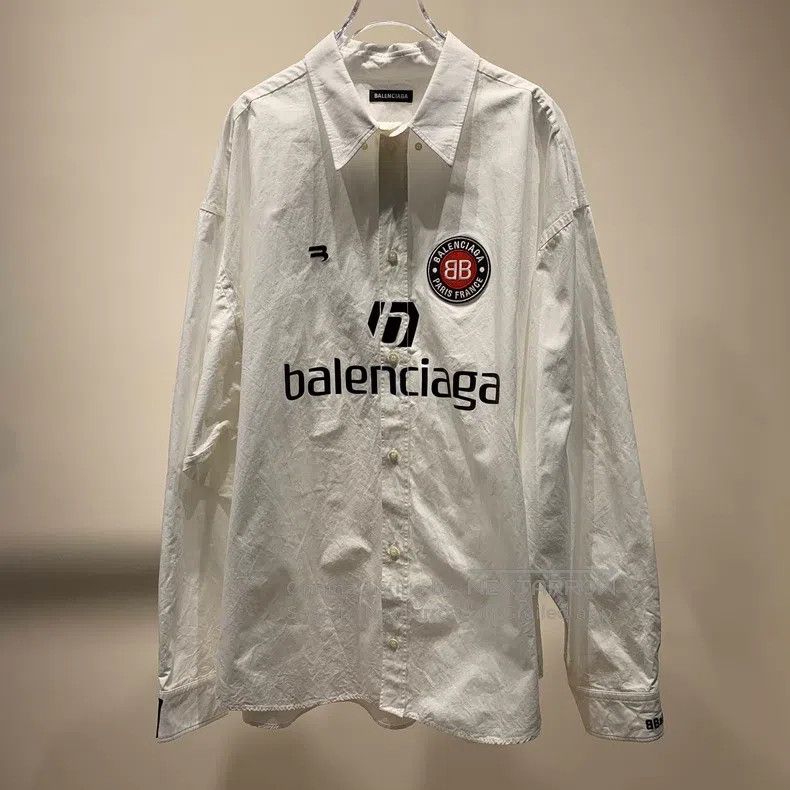 Balenciaga Balenciaga Letter Printed Collar Single-Breasted Long-Slee Size US XS / EU 42 / 0 - 1 Thumbnail