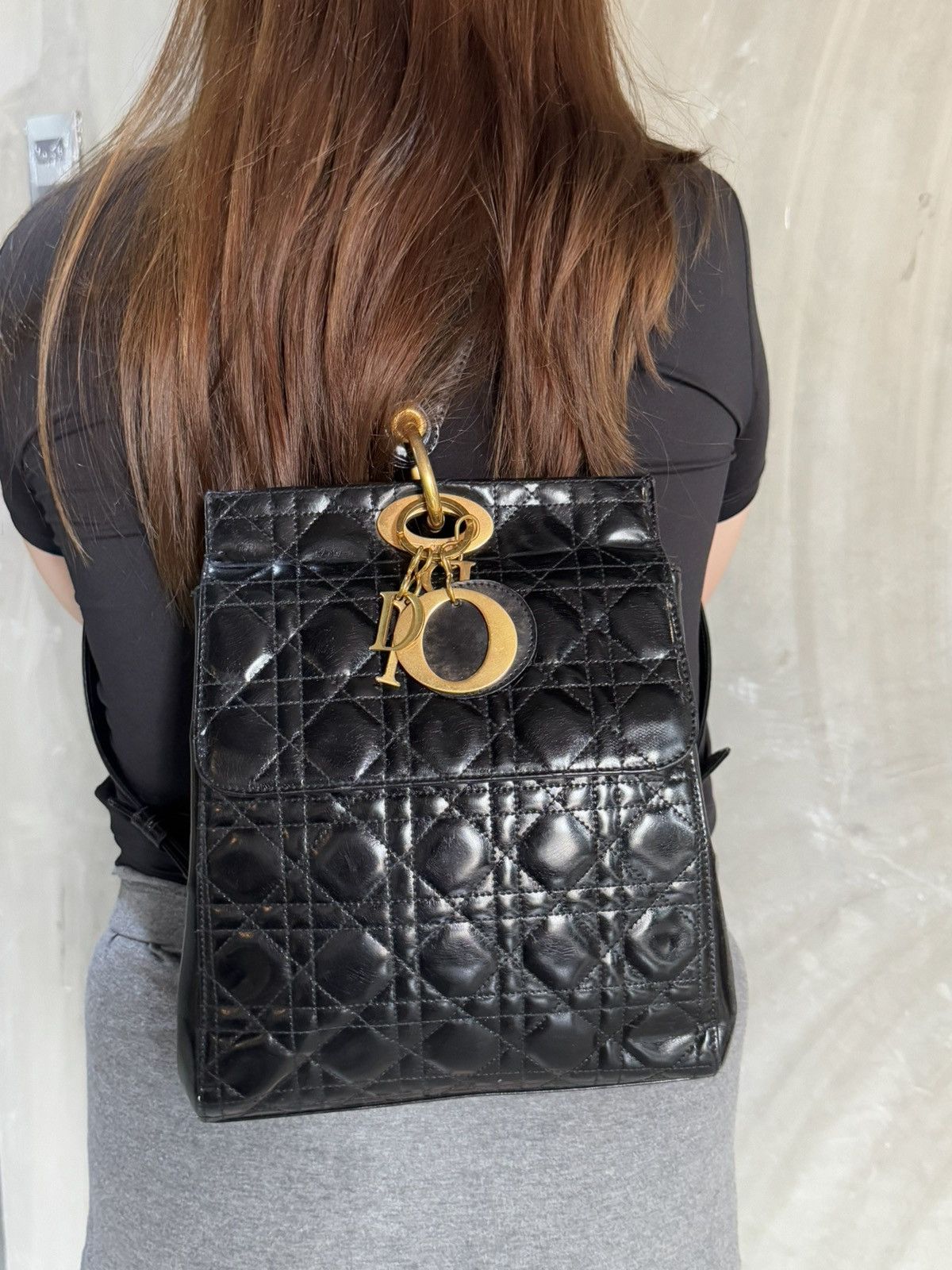 Dior Vintage - Dior Pattent Leather Mini Backpacks Size ONE SIZE - 9 Thumbnail