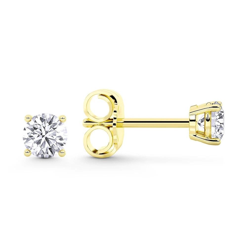 Other 0.25ct Lab Grown Diamond Round Earrings in 14k Yellow Gold Size ONE SIZE - 2 Thumbnail