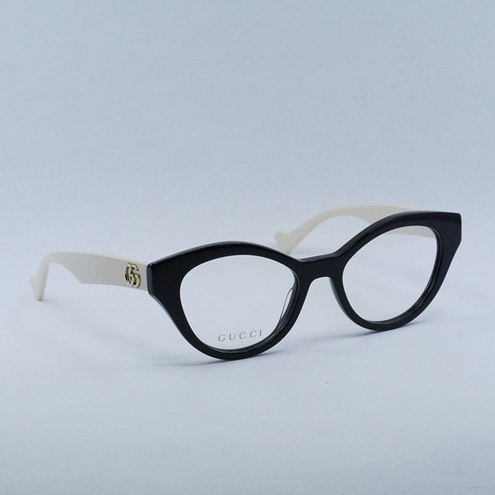 Gucci Gucci GG0959O 002 Eyeglasses Black/Ivory 51mm Cat Eye Frame Size ONE SIZE - 8 Thumbnail