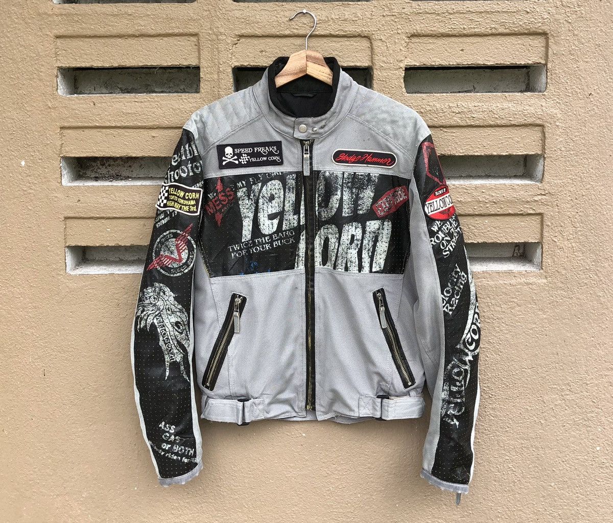 Vintage Vintage Yellow Corn BRP Breakers Mix Leather Racing Jacket Size US L / EU 52-54 / 3 - 2 Thumbnail
