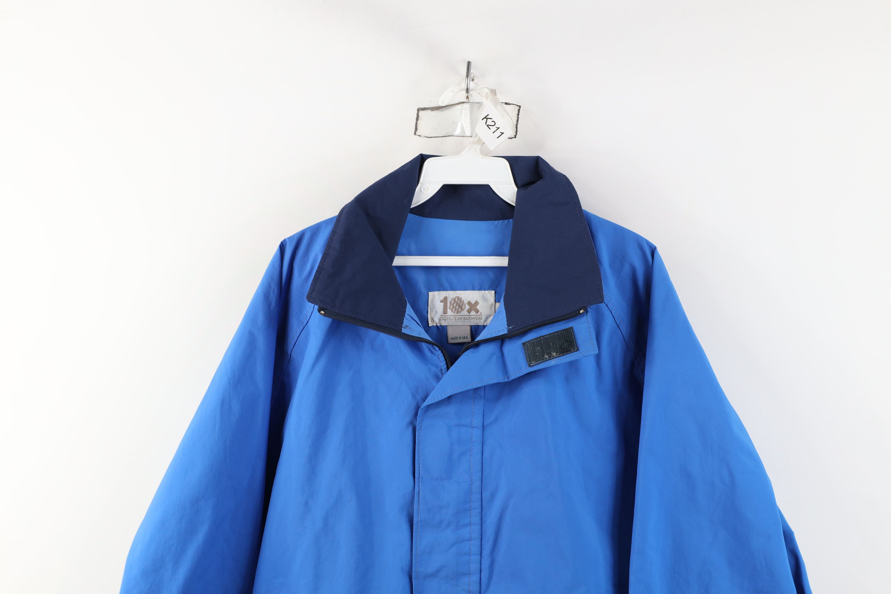 Goretex Vintage 90s Streetwear Goretex Rain Bomber Jacket Blue USA Size US M / EU 48-50 / 2 - 2 Thumbnail