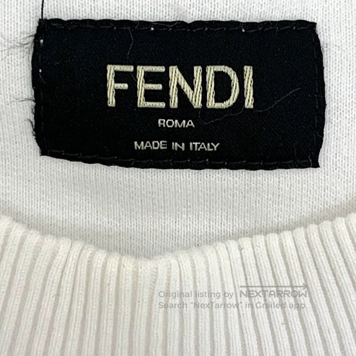 Fendi fendi white logo long sleeve sweatshirt xl. Size US XL / EU 56 / 4 - 7 Thumbnail