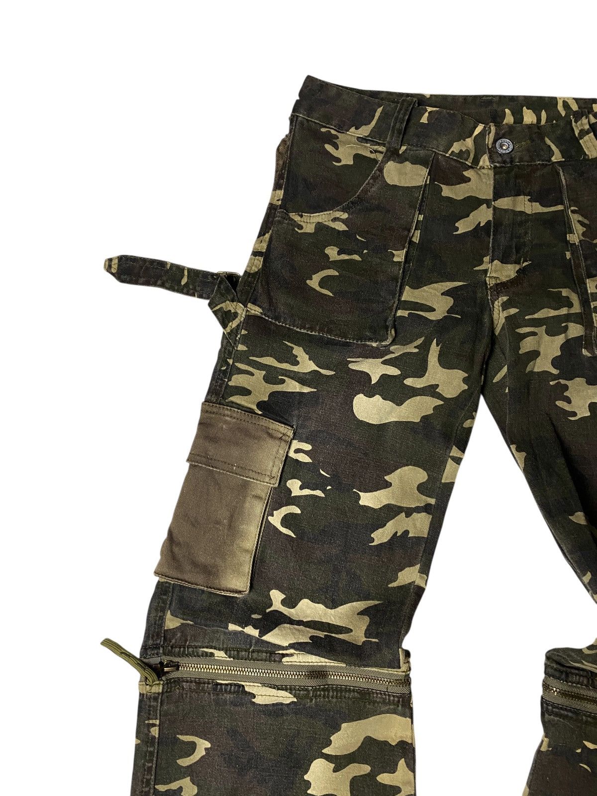 If Six Was Nine 2000's Happy Valley Military Multipocket Flared Pants Size US 26 / EU 42 - 4 Thumbnail