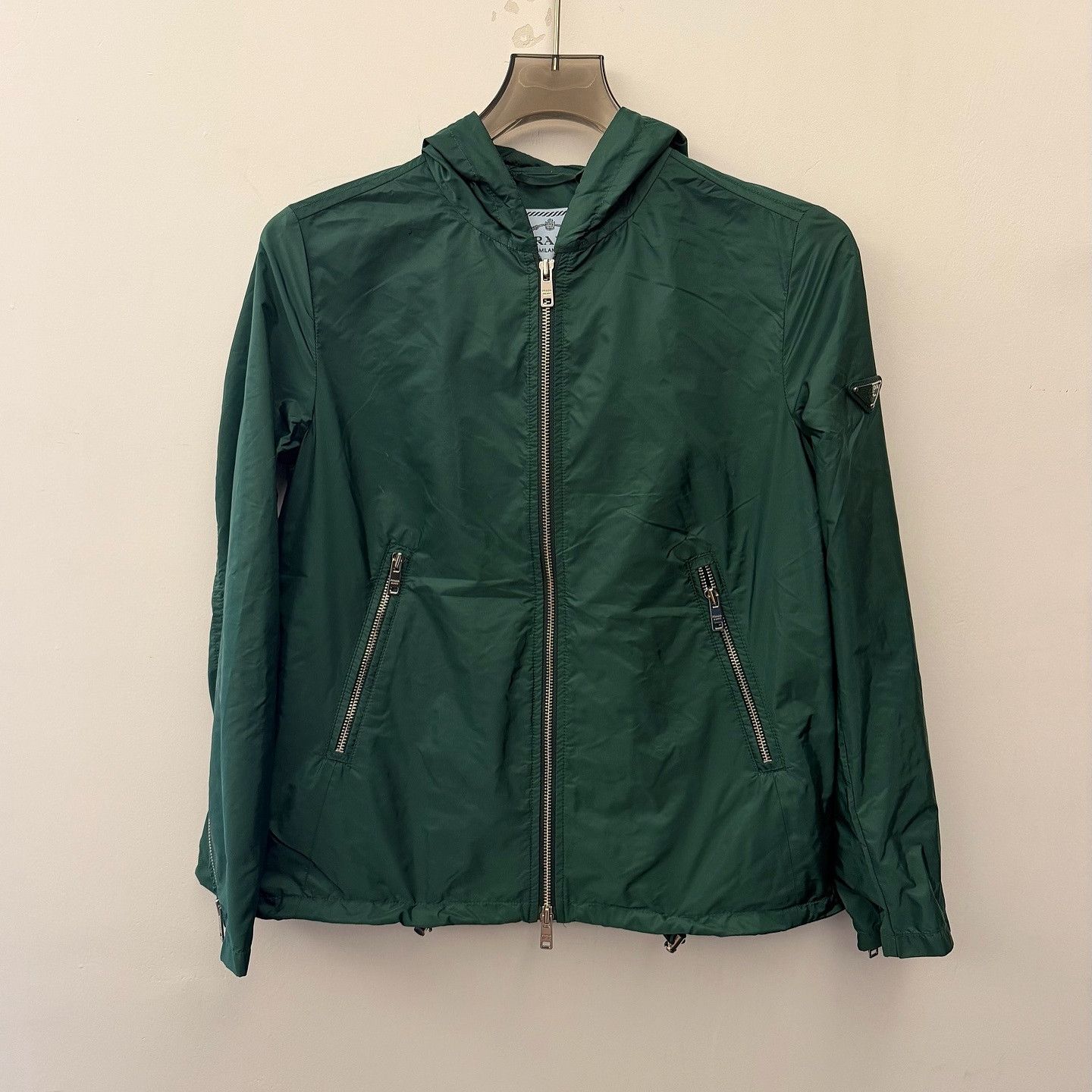 Prada Prada Green Hooded Jacket Size 40 Size S / US 4 / IT 40 - 1 Thumbnail
