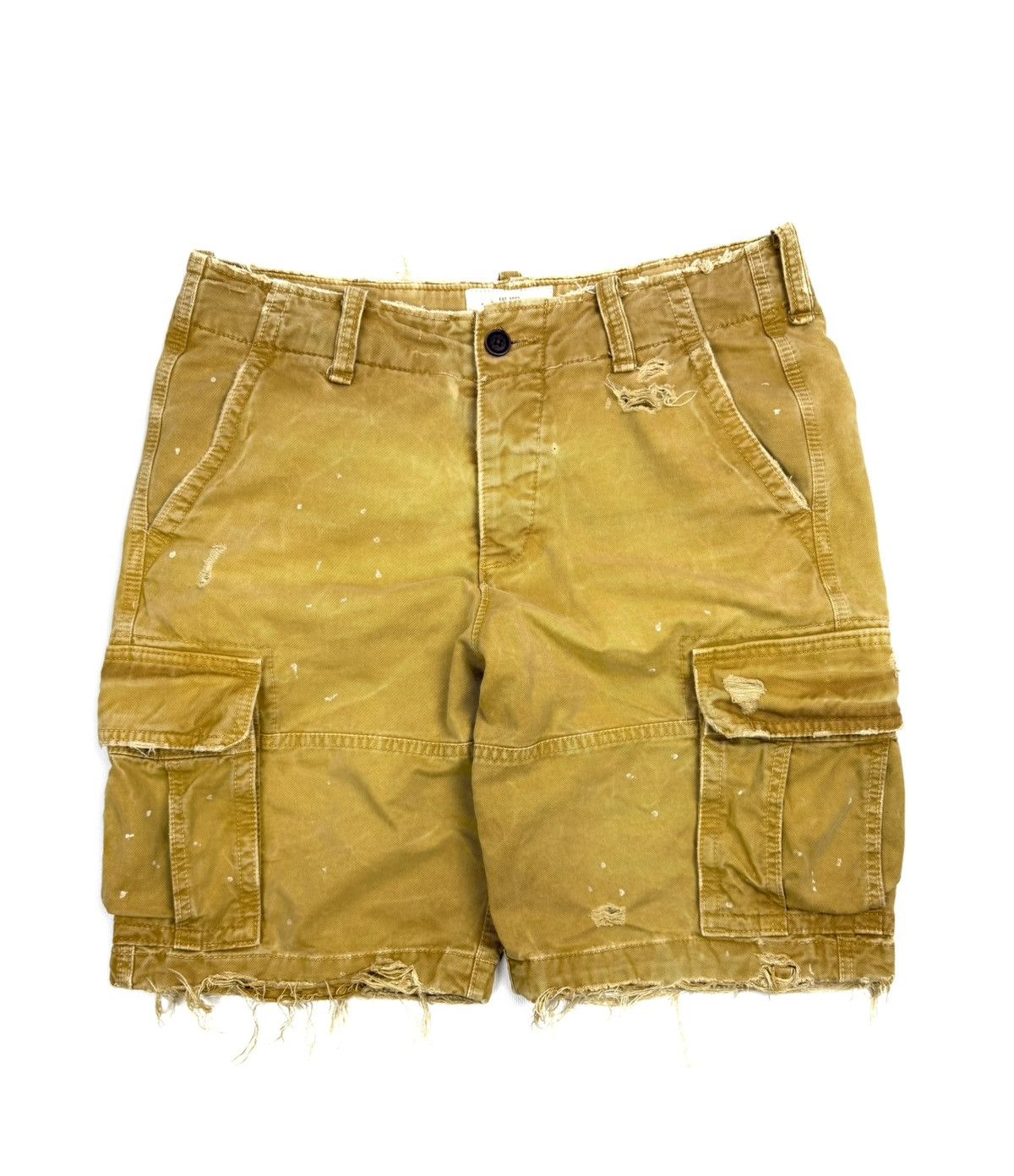Abercrombie & Fitch Abercrombie & Fitch Vintage Paint Distress Cargo Shorts Y2K Size US 32 / EU 48 - 1 Thumbnail