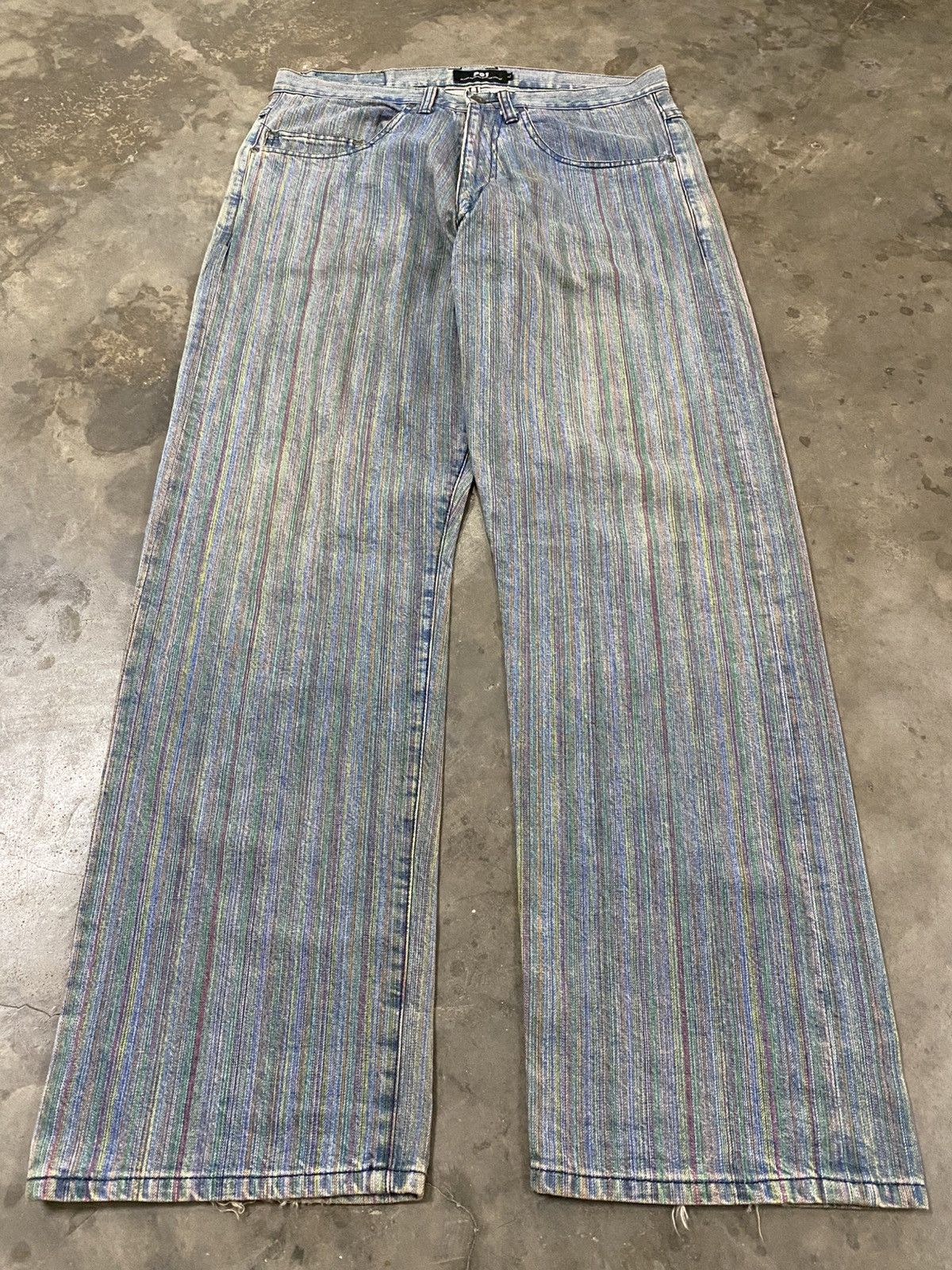 Hysteric Glamour × If Six Was Nine × Tornado Mart Baggy Jeans P01 Multicolour Jeans Thread @243 Size US 32 / EU 48 - 1 Thumbnail
