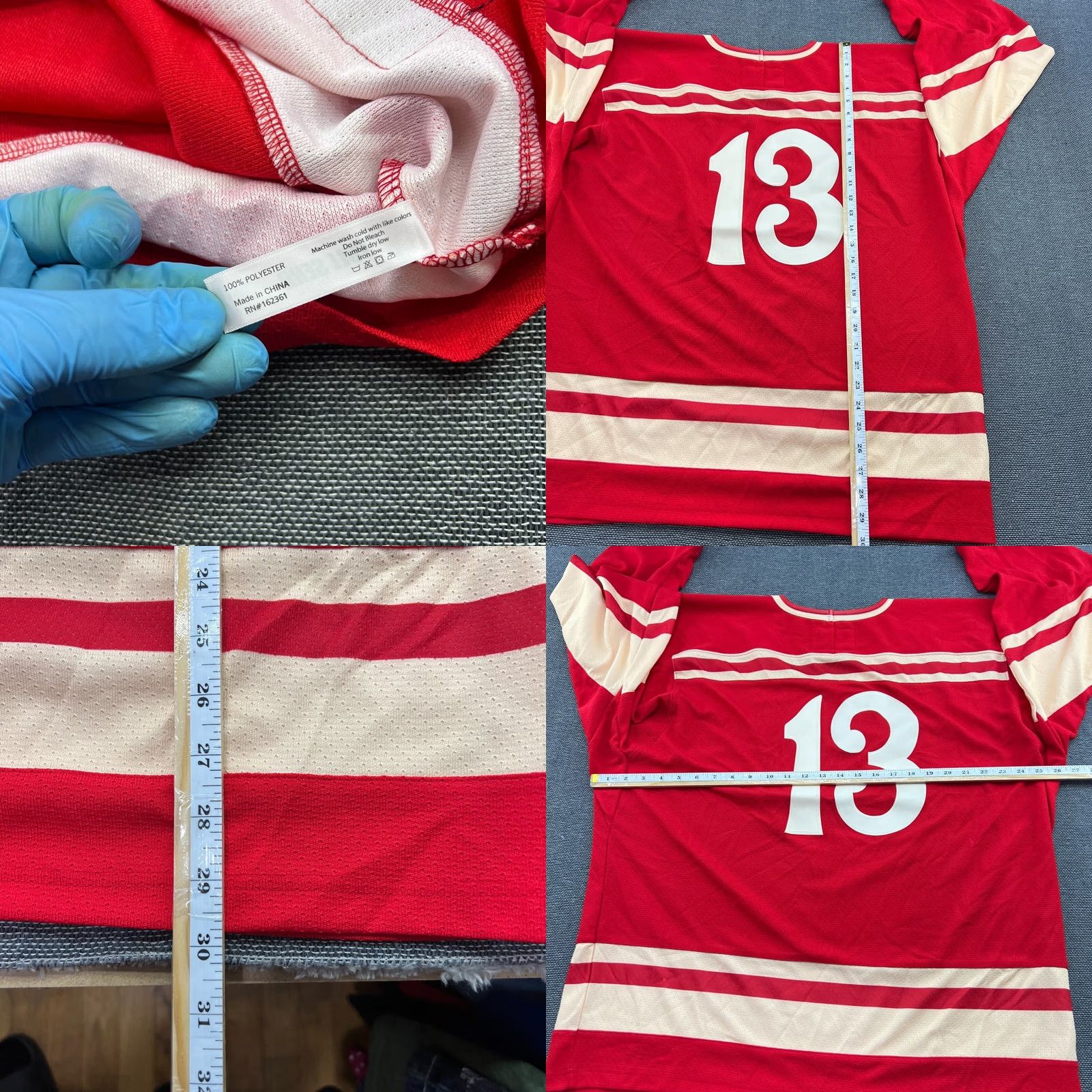 Red Wing Full Send Hockey Jersey Mens L Black Red Wing Canada Adult Shirt Sports Moisture Wicking Quick Dry Hockey Size US L / EU 52-54 / 3 - 8 Thumbnail