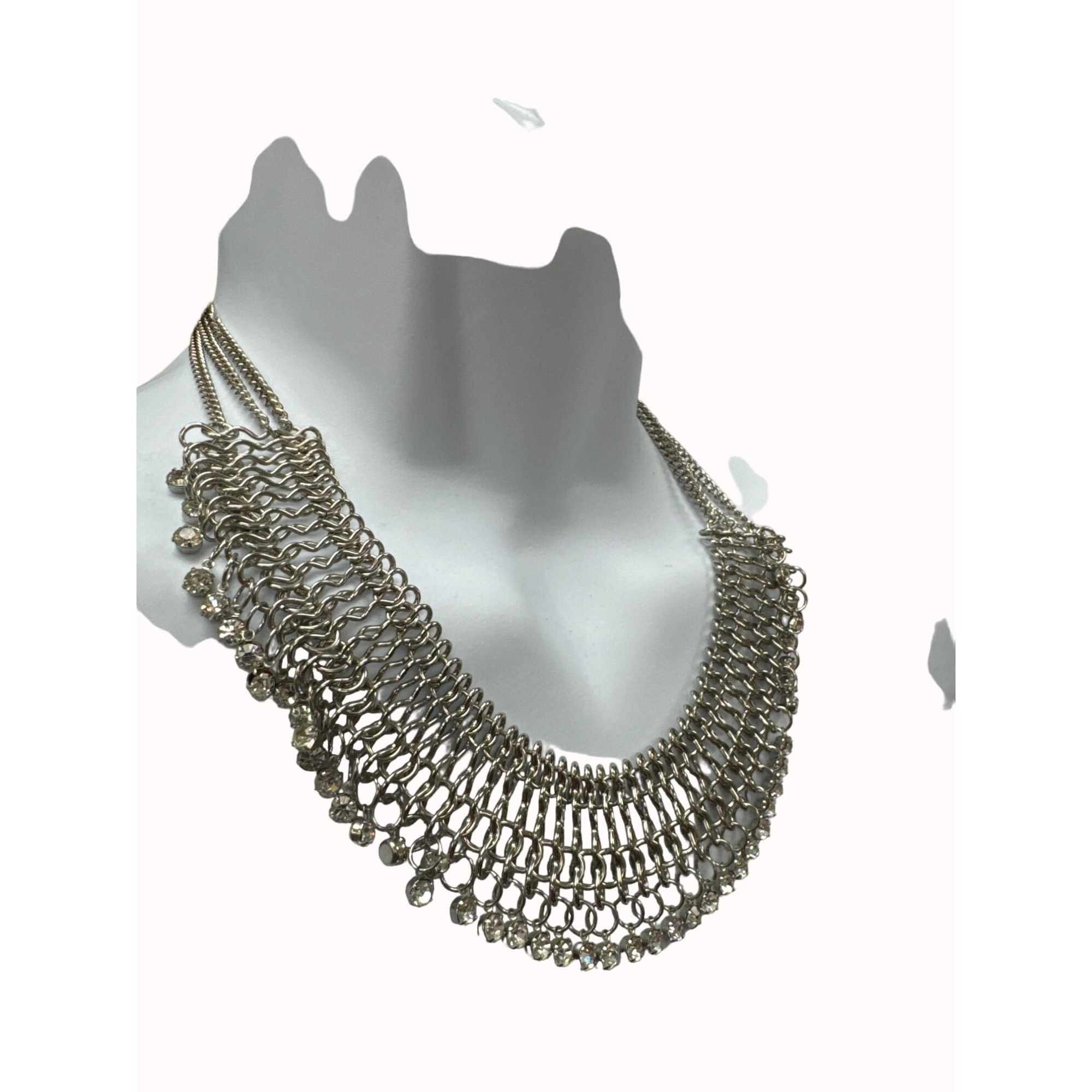 Other Silver plated costume choker with faux diamonds SKU 5240 Size ONE SIZE - 8 Thumbnail