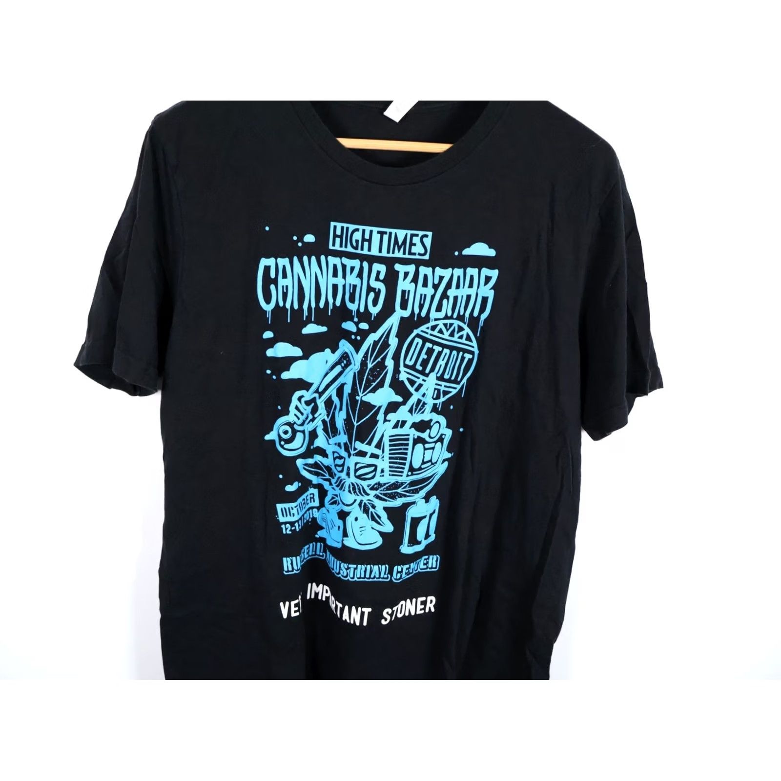 Vintage Detroit High Times T-Shirt 2XL Black Cotton Belly + Canvas Mens Short Sleeve Crew Neck Graphic Print City Hipster Vintage? No Size US XXL / EU 58 / 5 - 7 Thumbnail