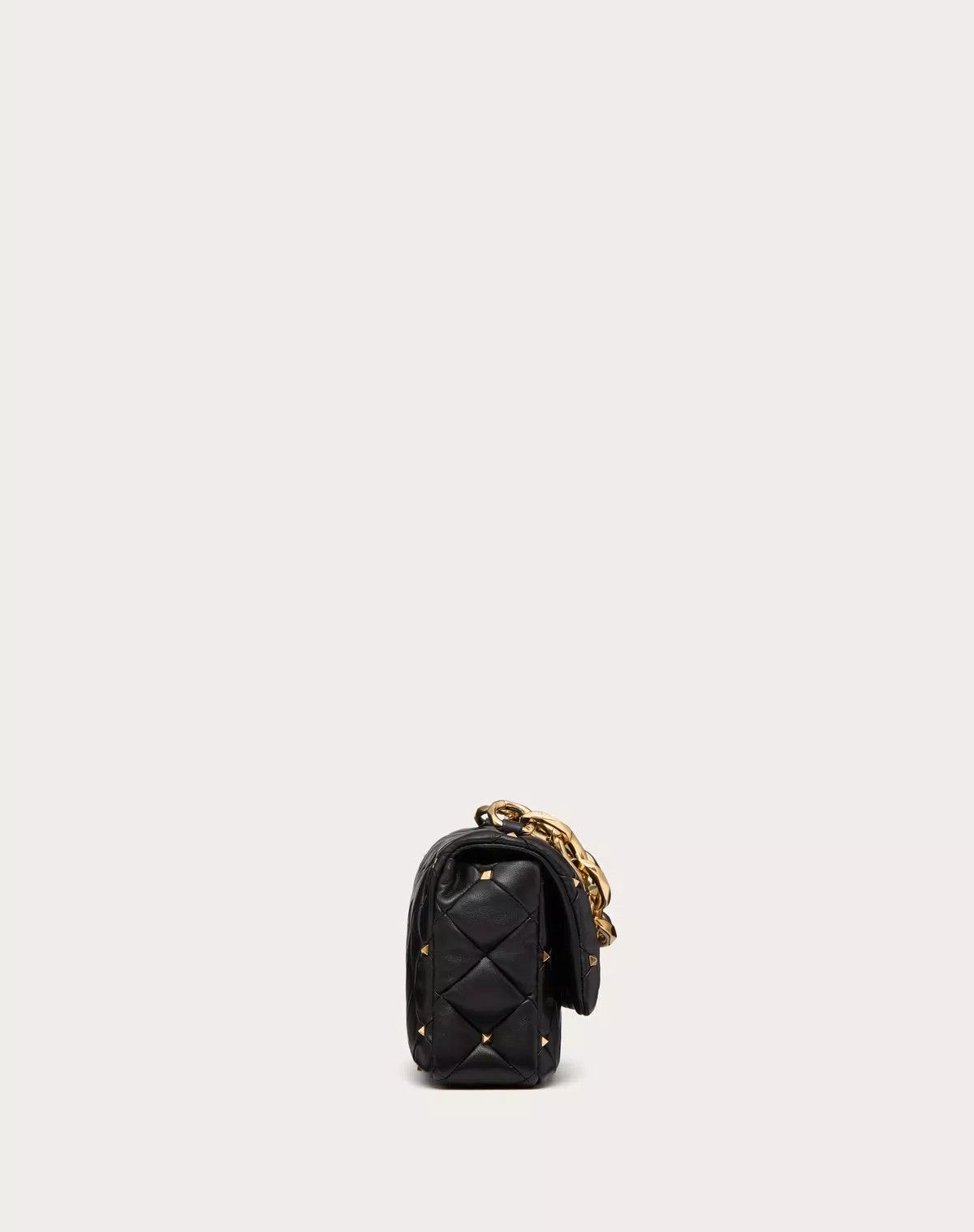 Valentino oc11z0725 Size:OS/ Spike Bag In Nappa Patchwork in Black Size ONE SIZE - 4 Thumbnail