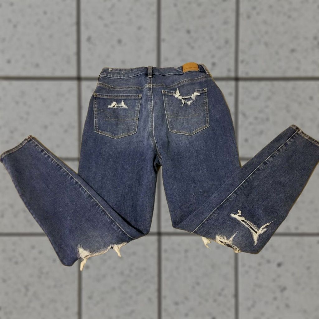 American Eagle Outfitters Womens American Eagle Outfitters Jeans Jegging Denim Cotton Blue 8 Skinny Pants Mens Womens Girls Size 30" / US 8 / IT 44 - 1 Thumbnail
