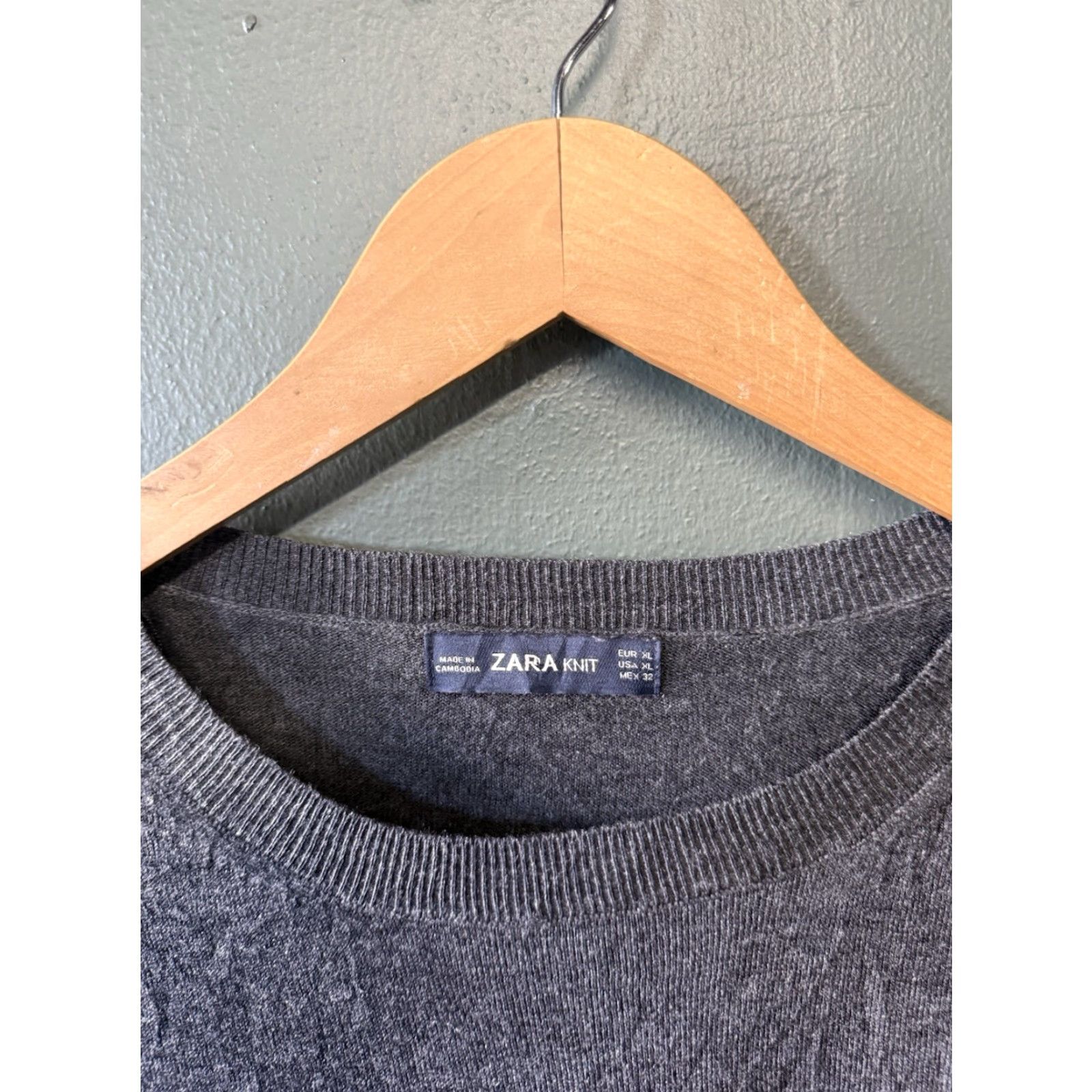 Zara Zara Knit Pullover Sweatshirt Womens XL Gray Long Sleeve Lightweight Knit Sweater Size XL / US 12-14 / IT 48-50 - 3 Thumbnail
