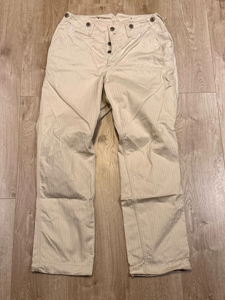 Freewheelers FREEWHEELERS White twill workwear trousers Size US 32 / EU 48 - 1 Thumbnail