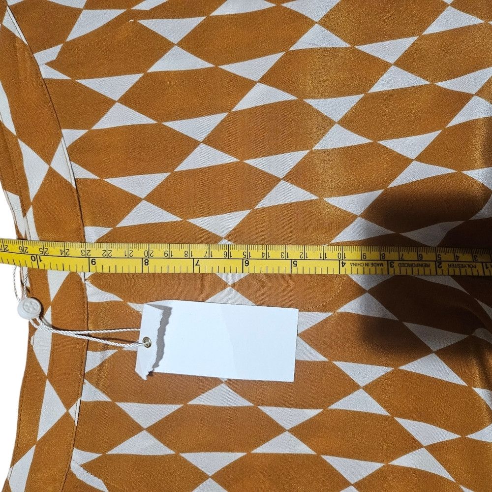 Tory Burch NWT Tory Burch Devi Pant Gold Diamond Tile Size 0 Size 25" / US 0 / IT 36 - 6 Thumbnail