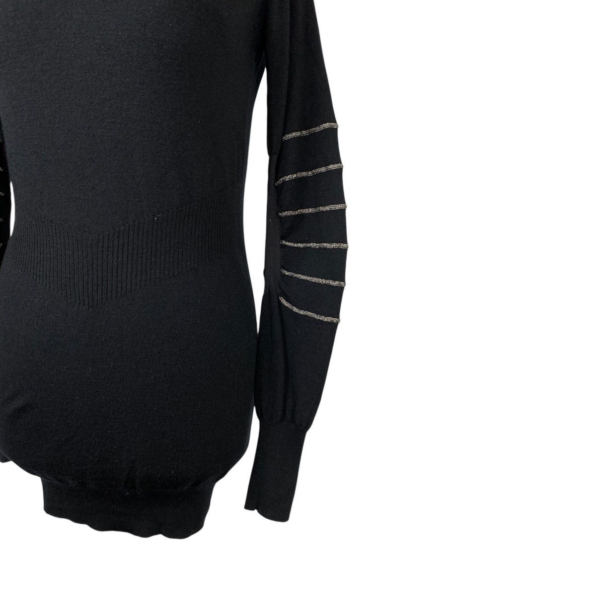 Marithe + Francois Girbaud M+FG Long Sleeve With Gold Stripes Wool Stretch Dress Size M / US 6-8 / IT 42-44 - 4 Thumbnail