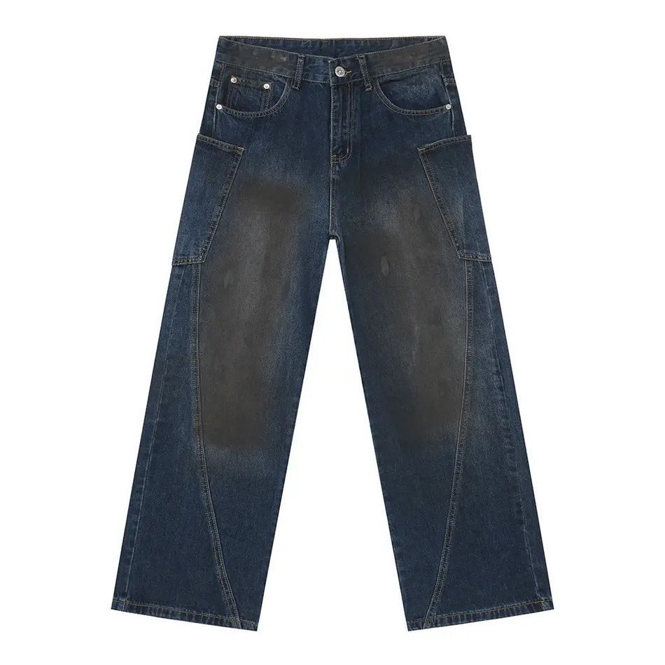 Japanese Brand Retro loose high street patchwork jeans Size US 32 / EU 48 - 3 Thumbnail