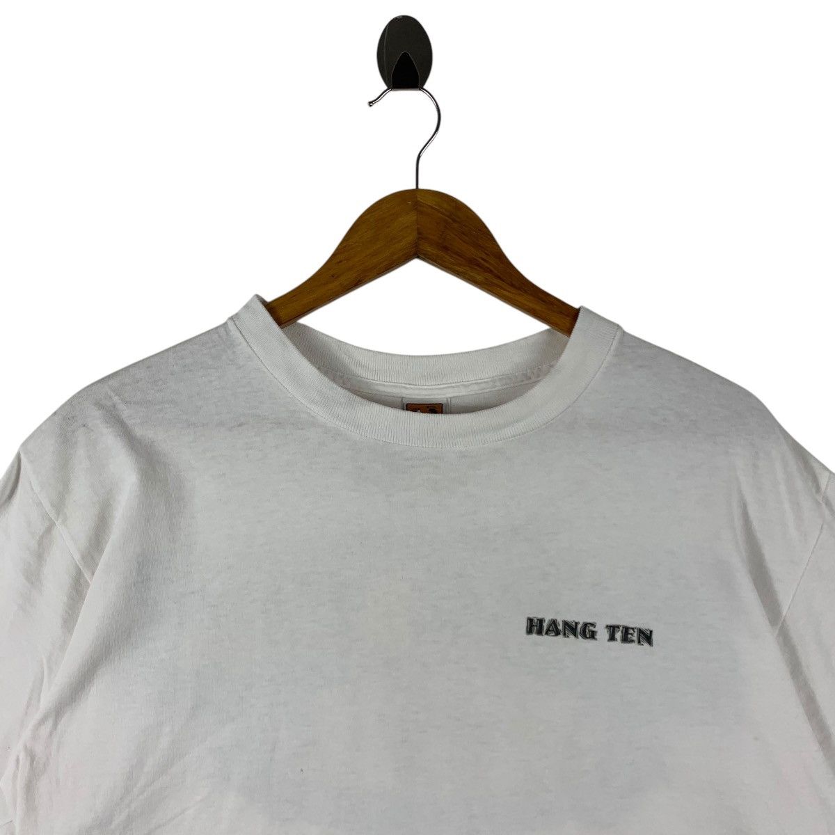 Hang Ten Vintage 90s HANG TEN back hit back print tee shirt Size US L / EU 52-54 / 3 - 3 Thumbnail