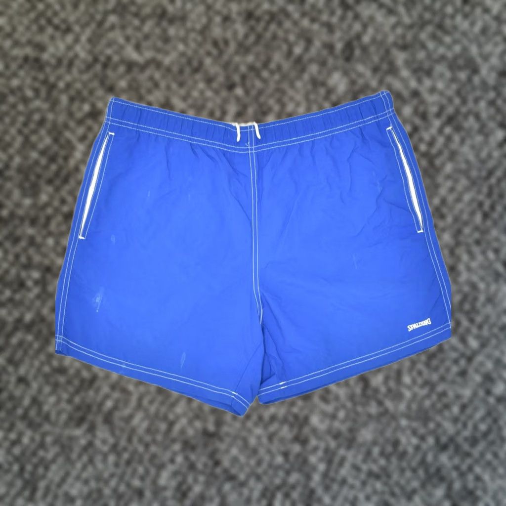 Vintage VINTAGE Mens Swimming Shorts 2XL Blue Polyester Size US 39 - 1 Thumbnail