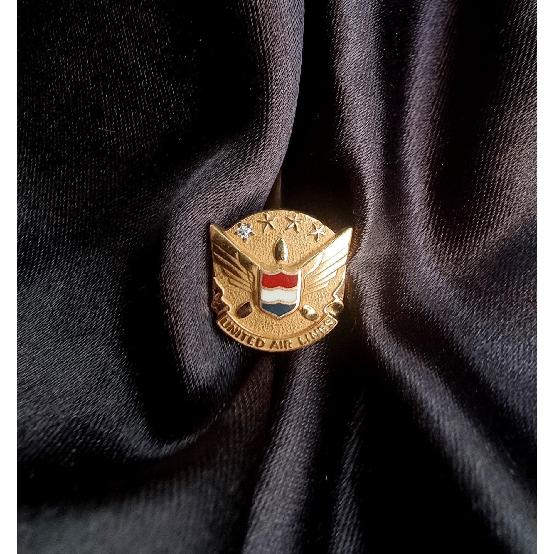 Vintage Vintage United Airlines 1/10 10K Gold Lapel Tie Tack Pin Size ONE SIZE - 2 Thumbnail