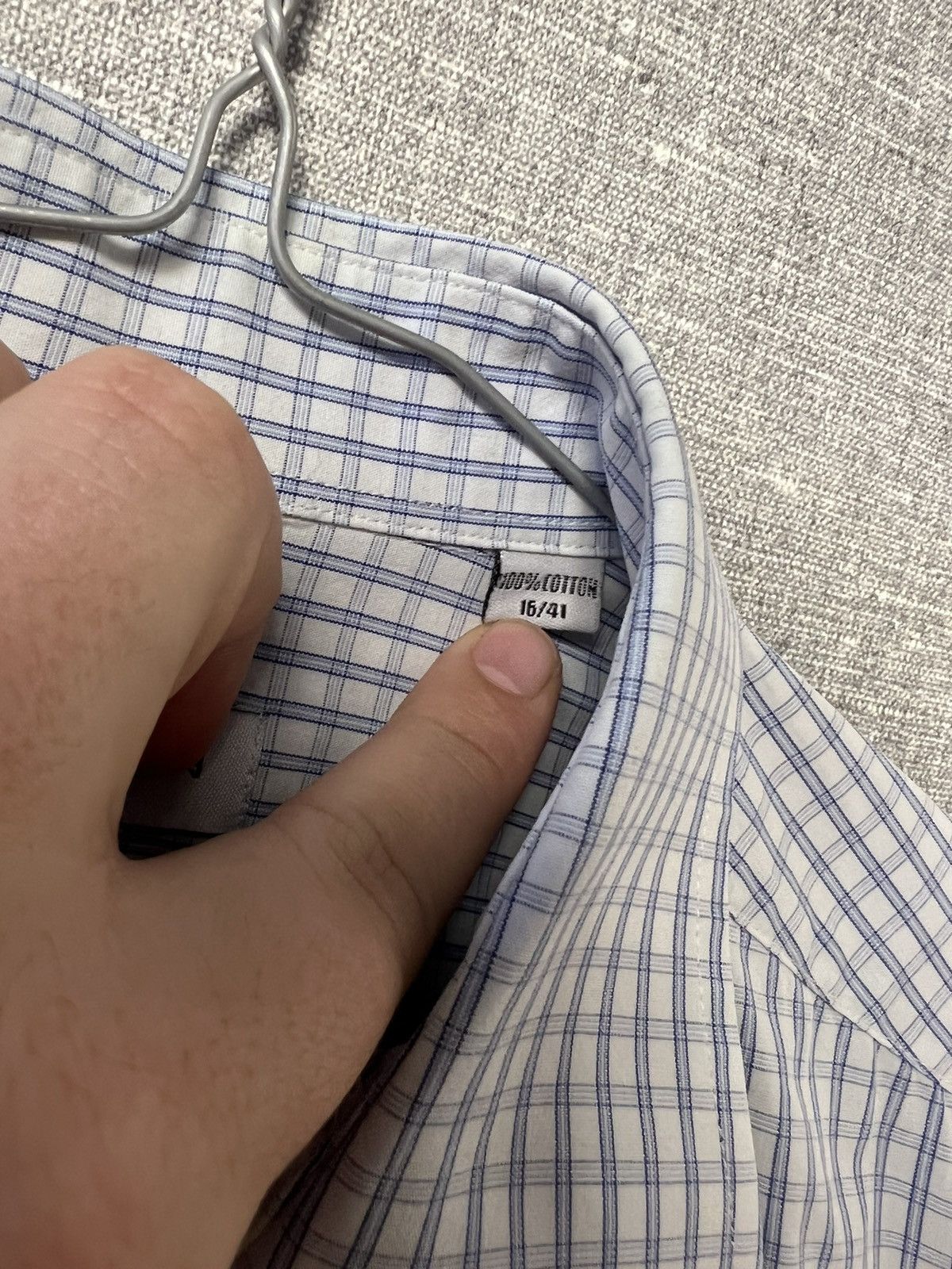 Balmain Vintage Balmain Paris Checkered Button Up Long Sleeve Shirt Size US L / EU 52-54 / 3 - 10 Thumbnail