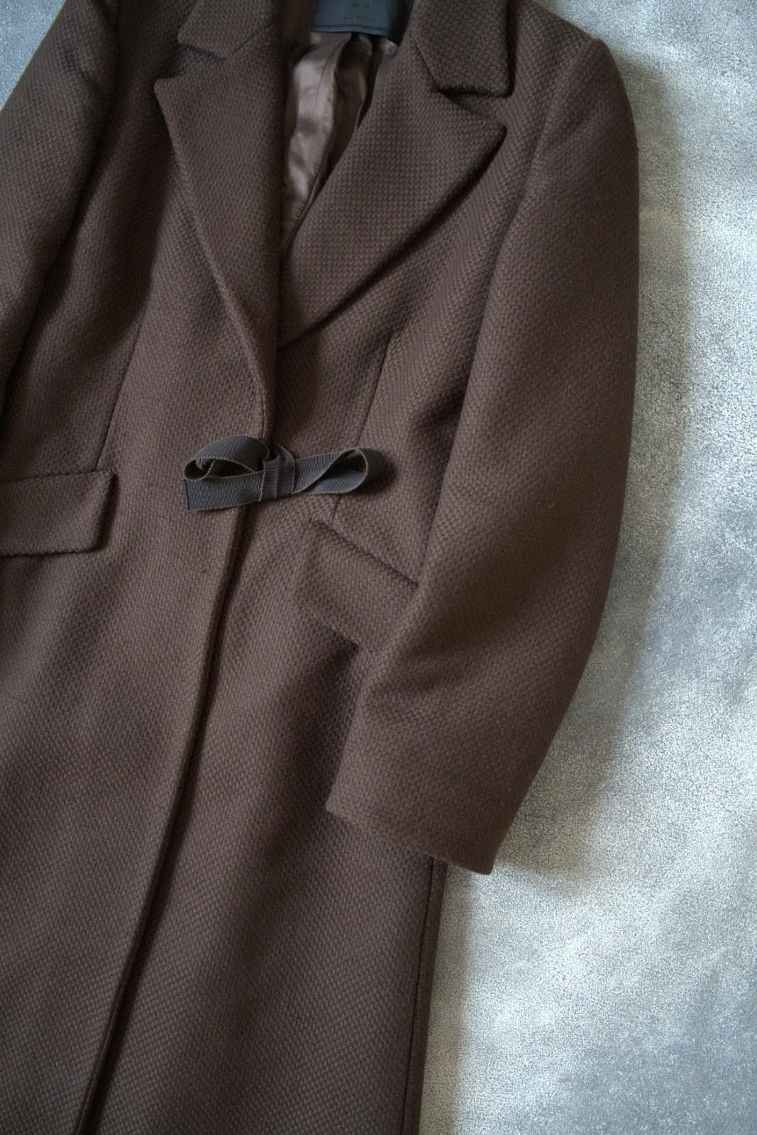 Prada F/W 2000 Prada RUNWAY Chocholate Wool Laces Bow Coat Size M / US 6-8 / IT 42-44 - 6 Thumbnail