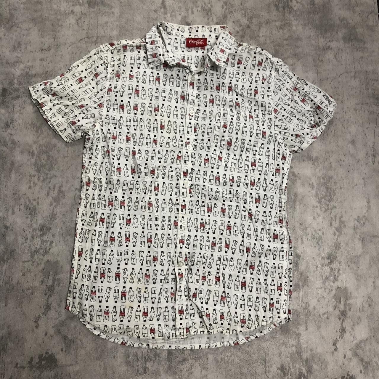 Coca Cola Coca-Cola white and red button-up shirt #CocaCola Size US M / EU 48-50 / 2 - 1 Thumbnail