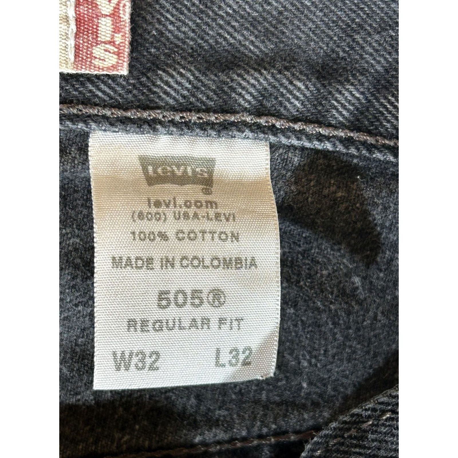 Levi's Levi's 505 Regular Fit Jeans Men 30x32 Black Denim Vintage No 90s 00s Straight Pockets Zip Mens Regular Fit Denim Jeans Size US 30 / EU 46 - 7 Thumbnail