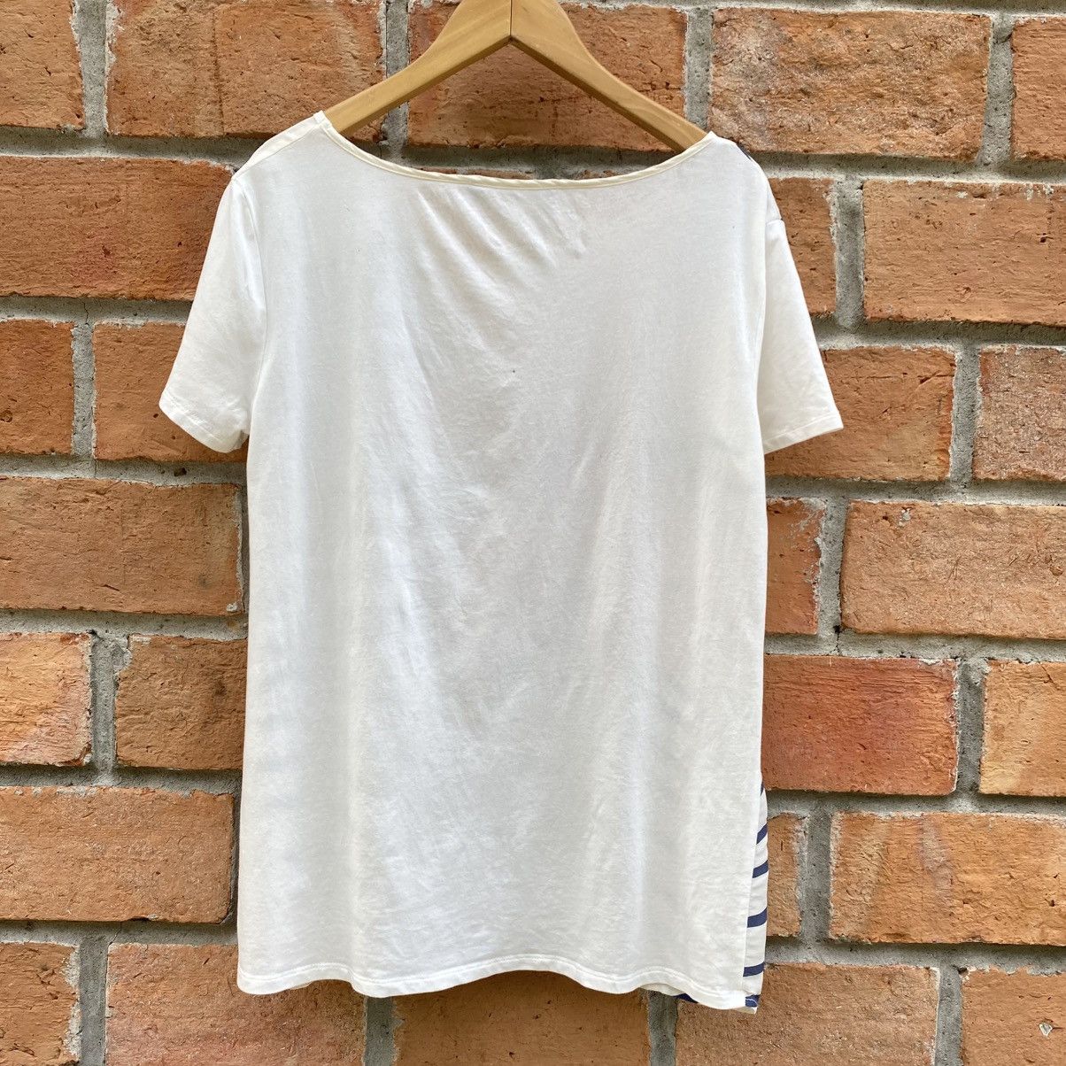 Max Mara Max Mara Striped Tee with Floral Appliqué Size M / US 6-8 / IT 42-44 - 4 Thumbnail
