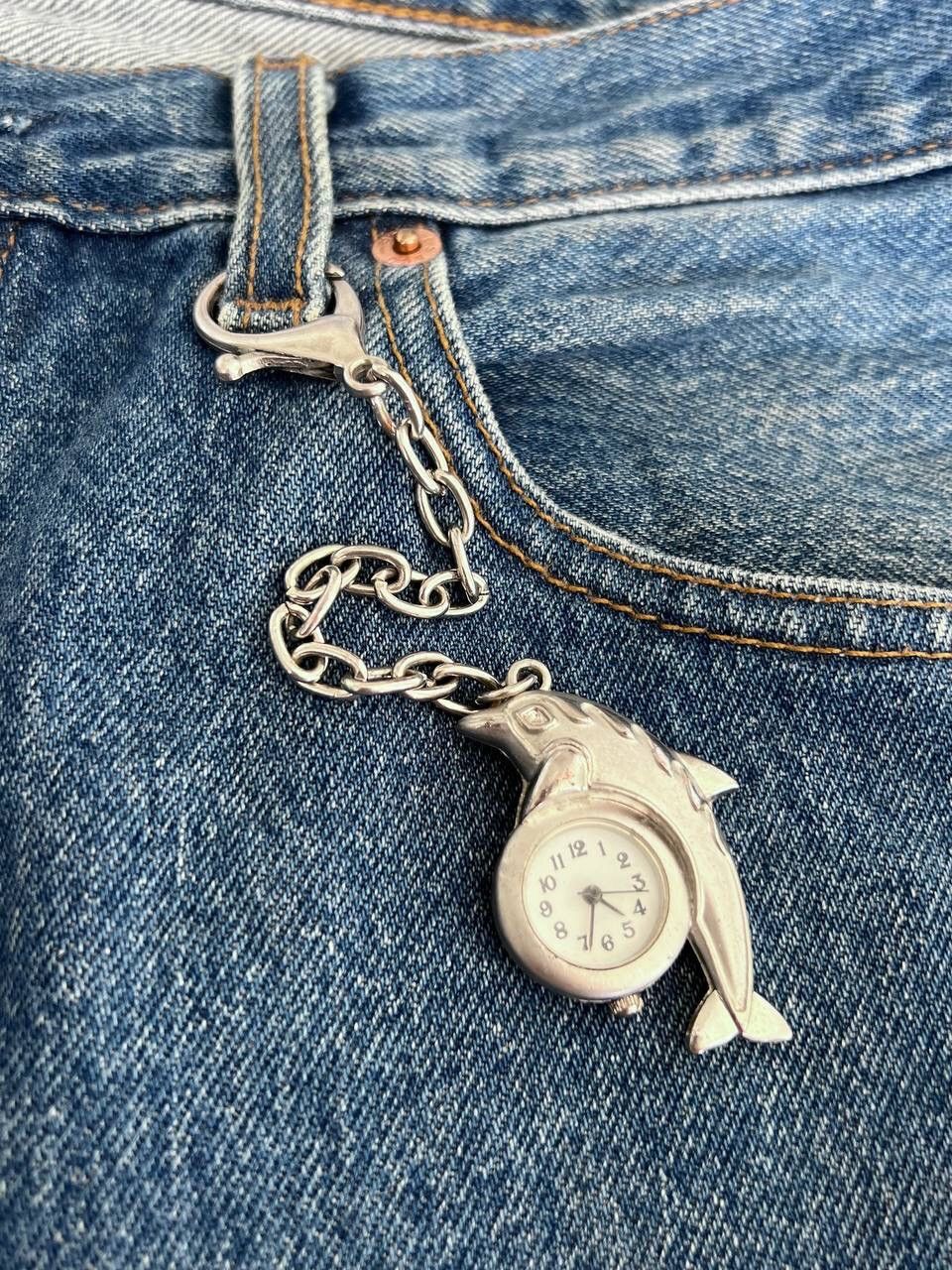 Japanese Brand × Vintage Vintage Delphine 🐬 Japanese style futuristic Steel Watch Size ONE SIZE - 1 Thumbnail