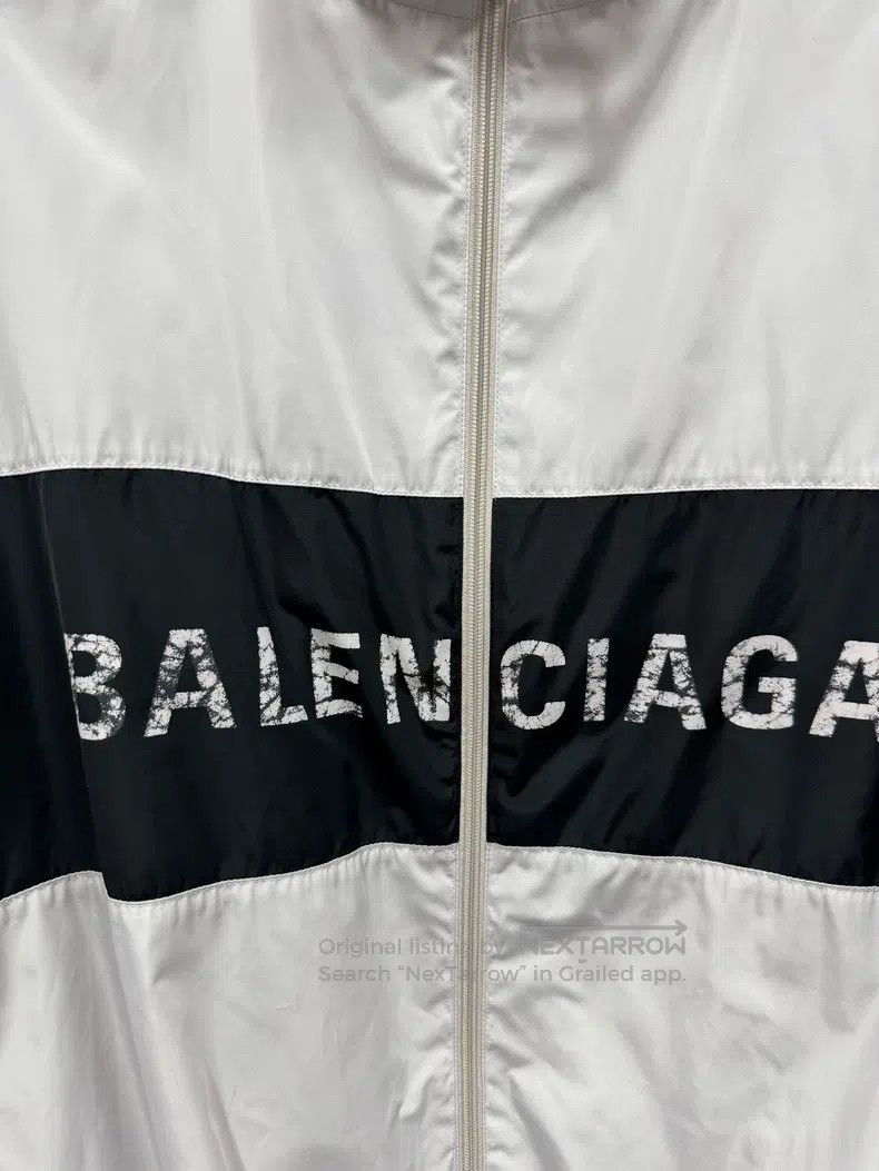 Balenciaga Balenciaga Black and White Aged Windbreaker Jacket Size US S / EU 44-46 / 1 - 3 Thumbnail