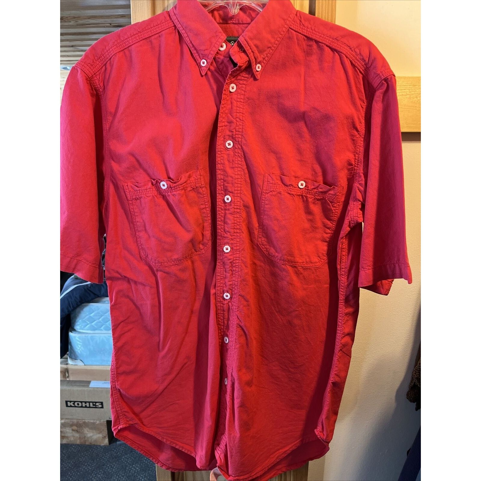 Woolrich Woolen Mills Woolrich VTG Men’s M Red Short Sleeve Button Cotton Shirt Size US M / EU 48-50 / 2 - 3 Thumbnail