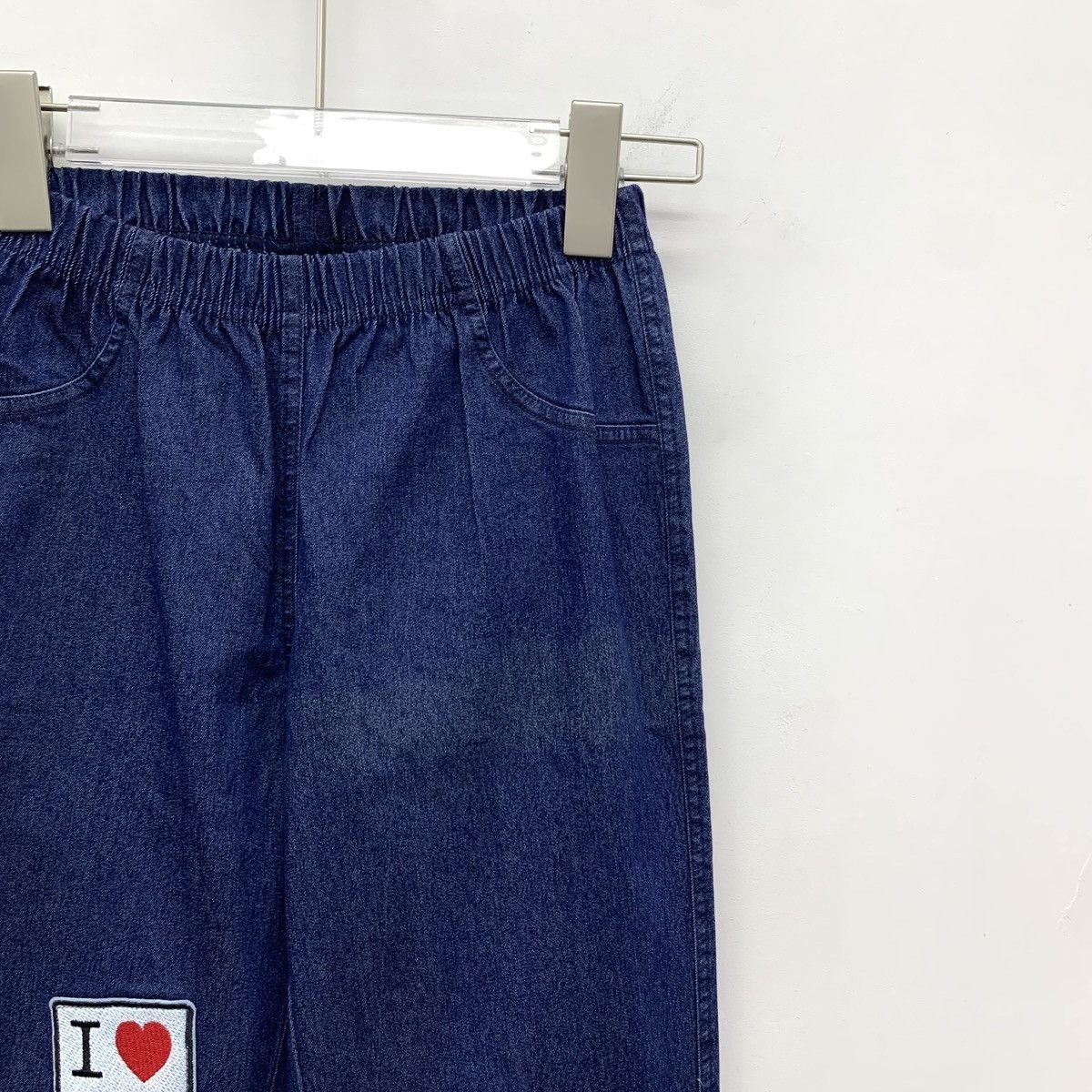 Calzedonia Calzedonia Dark Blue Letter Badge Cotton Denim Pants K26WX Size US 32 / EU 48 - 3 Thumbnail