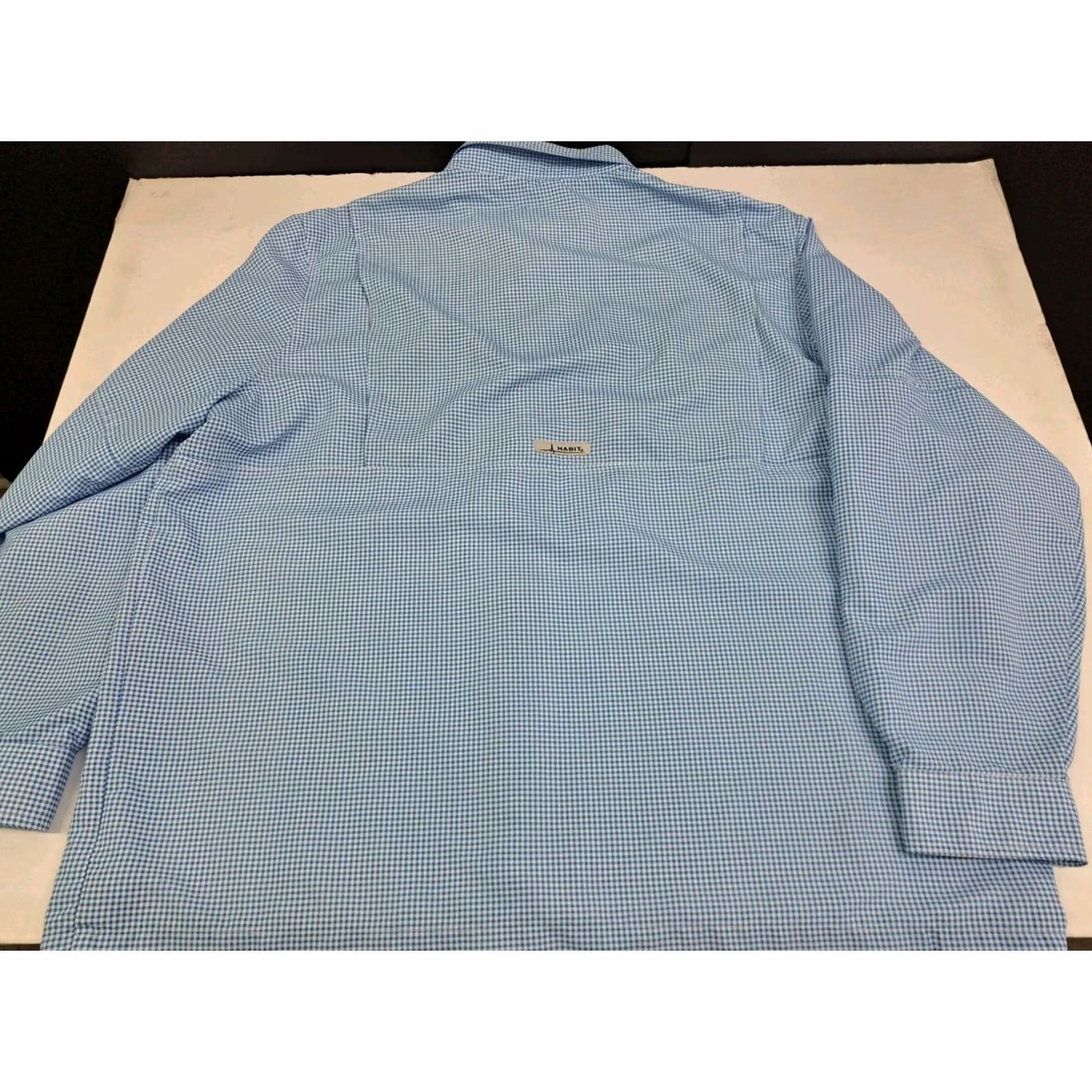 Habitat Habit Mens Blue Long Sleeve Button Down Shirt Vented Outdoor Fishing 2XL #6198 Size US XXL / EU 58 / 5 - 3 Thumbnail