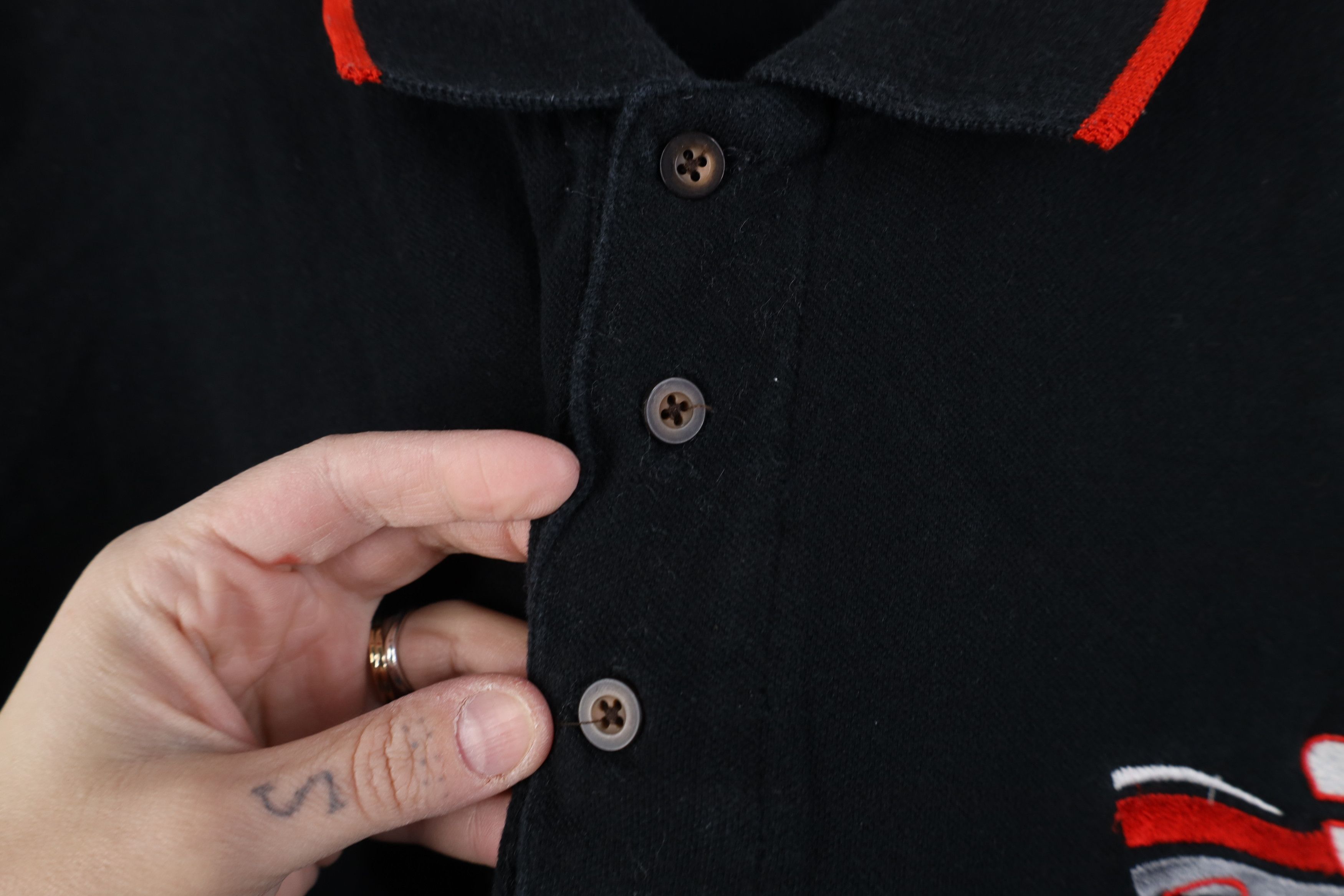 Vintage Vintage 90s NASCAR Dale Earnhardt Racing Polo Shirt Black Size US L / EU 52-54 / 3 - 5 Thumbnail