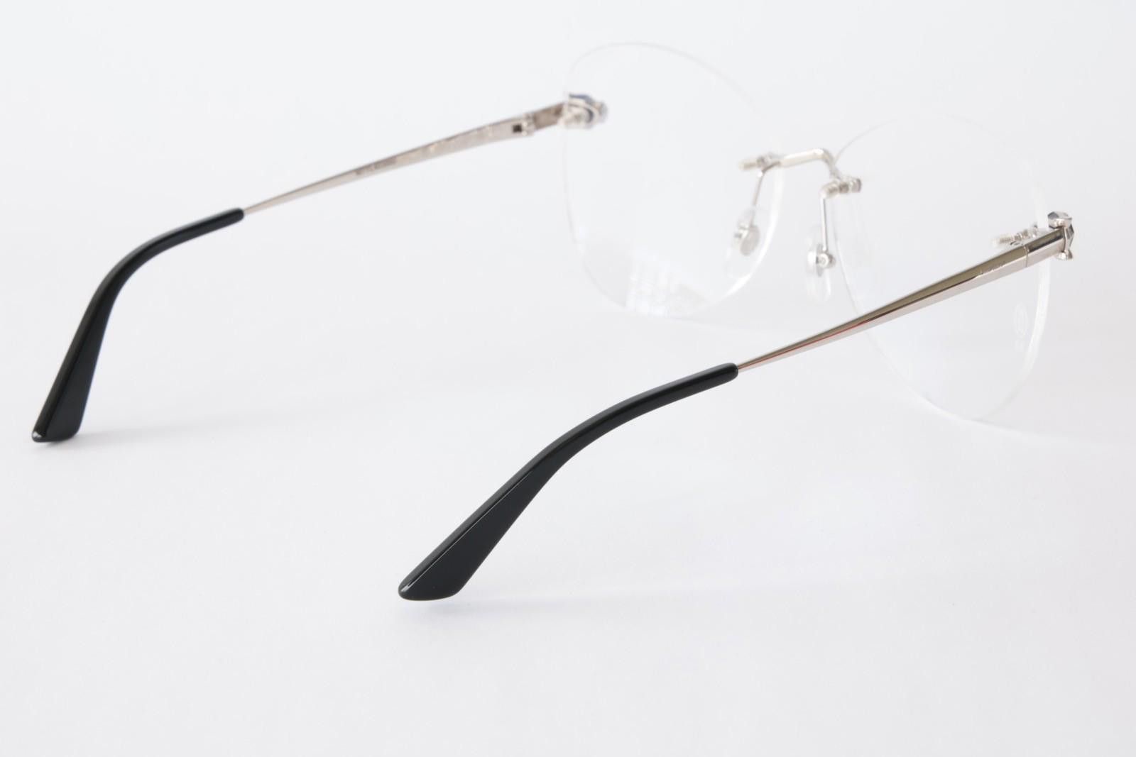 Cartier New Cartier eyewear optical eyeglasses CT0418O 002 silver Size ONE SIZE - 6 Thumbnail