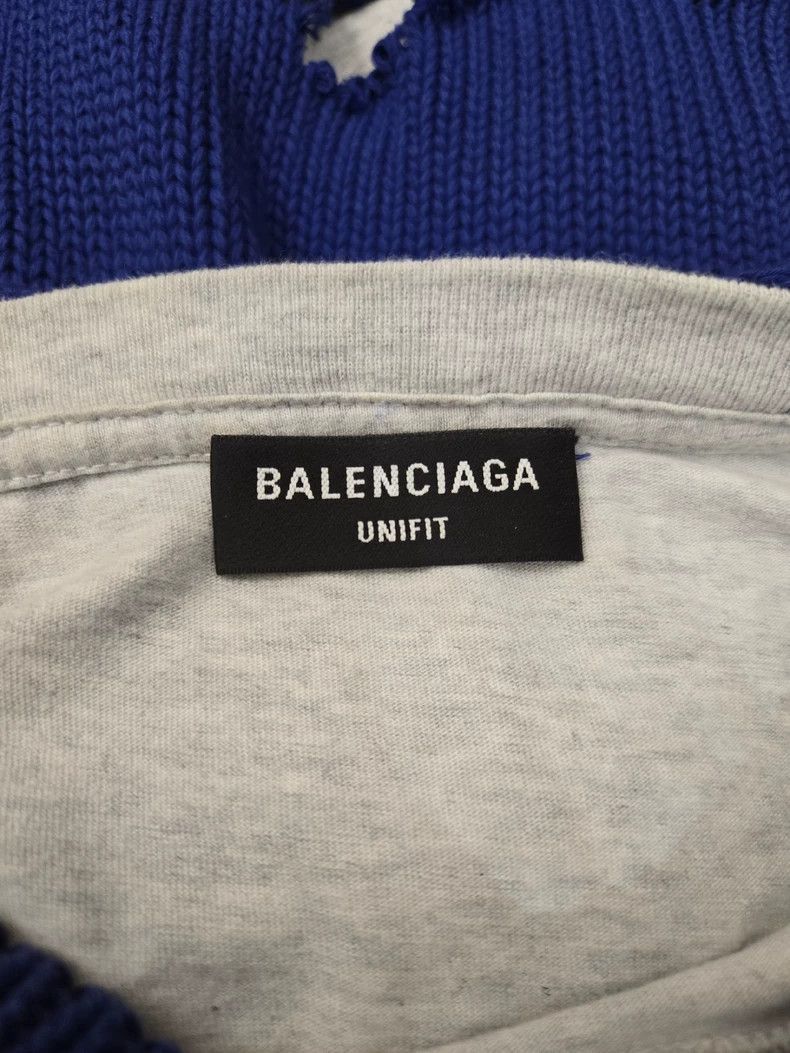 Balenciaga Balenciaga Balenciaga Blue Fake Two Damaged Coke Sweaters-2 Size US M / EU 48-50 / 2 - 4 Thumbnail