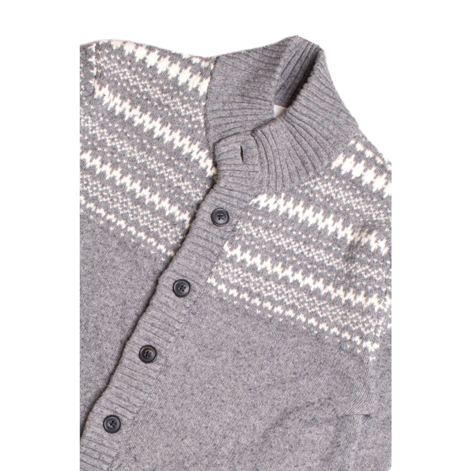 Vintage **Vintage Gray Fair Isle Knit Button-Up Large** User: Vintage Gray Fair Isle Knit Button-Up Large Size L / US 10 / IT 46 - 2 Thumbnail