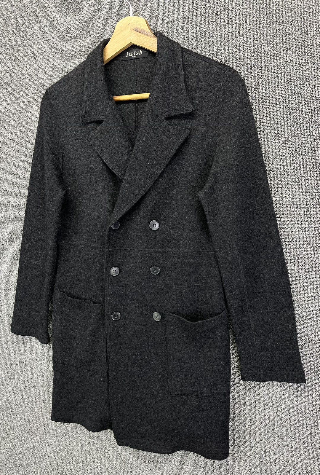 Yohji Yamamoto Vintage 90s iwish by Yohji Yamamoto Rare Wool Long Jacket Size XS / US 0-2 / IT 36-38 - 2 Thumbnail