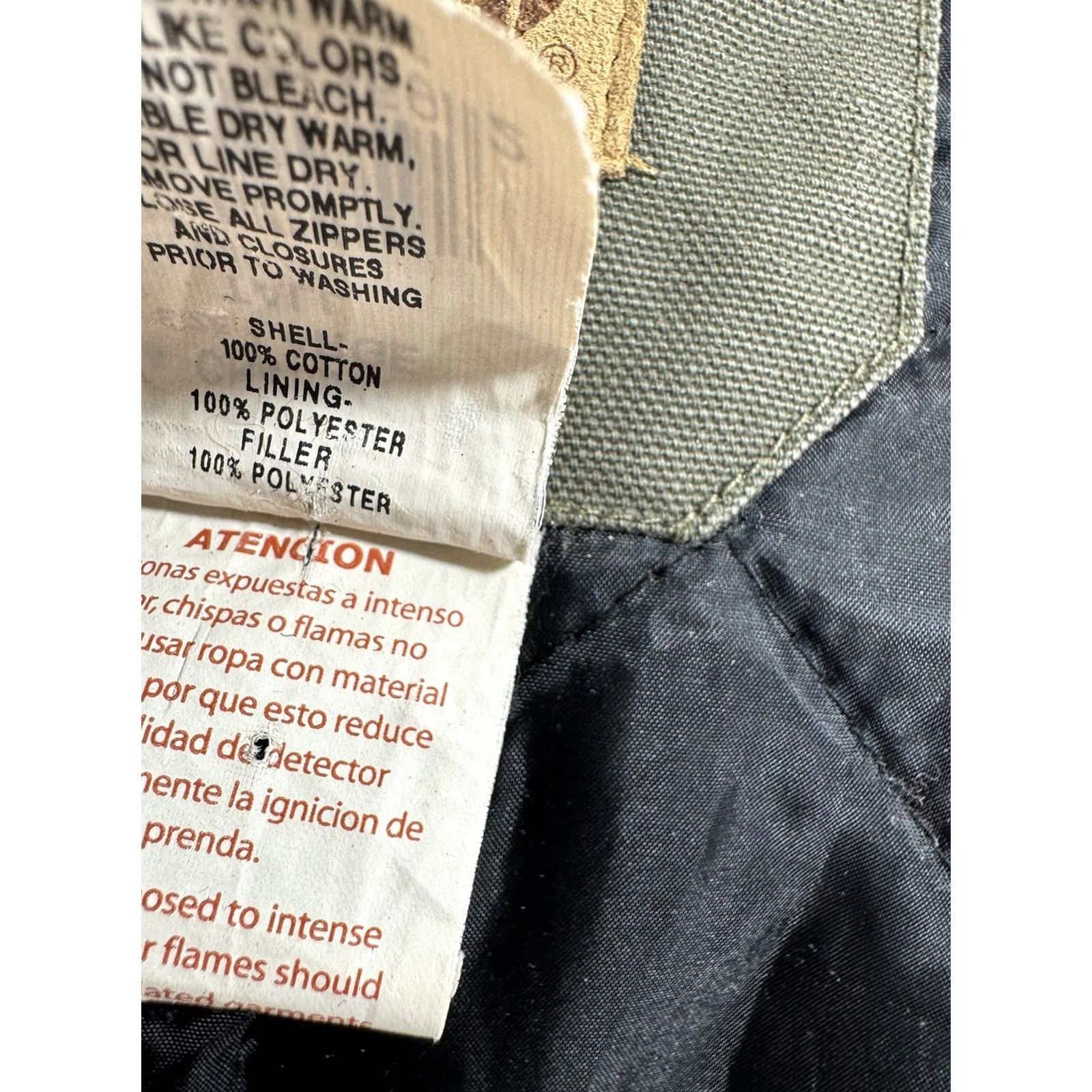 Vintage BERNE Canvas Heavy Duty Quilt Lined L Tall Field Ranch Chore Jacket Men LT Green Work Lined Black? Size US L / EU 52-54 / 3 - 6 Thumbnail