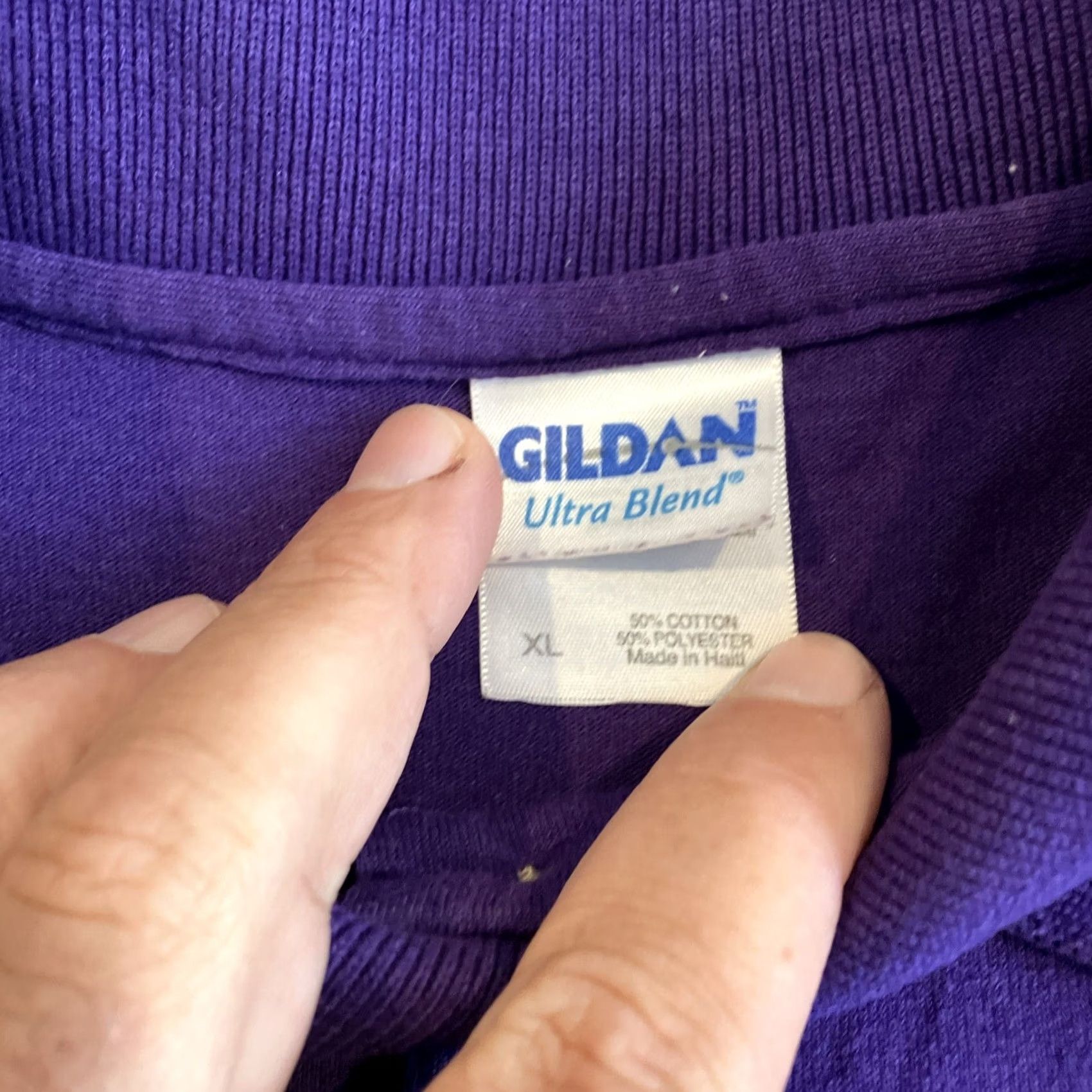 Gildan VINTAGE JAZZ NEW ORLEANS Golf Polo Embroidered Purple Muscle Sleeve XL Men Size US XL / EU 56 / 4 - 3 Thumbnail